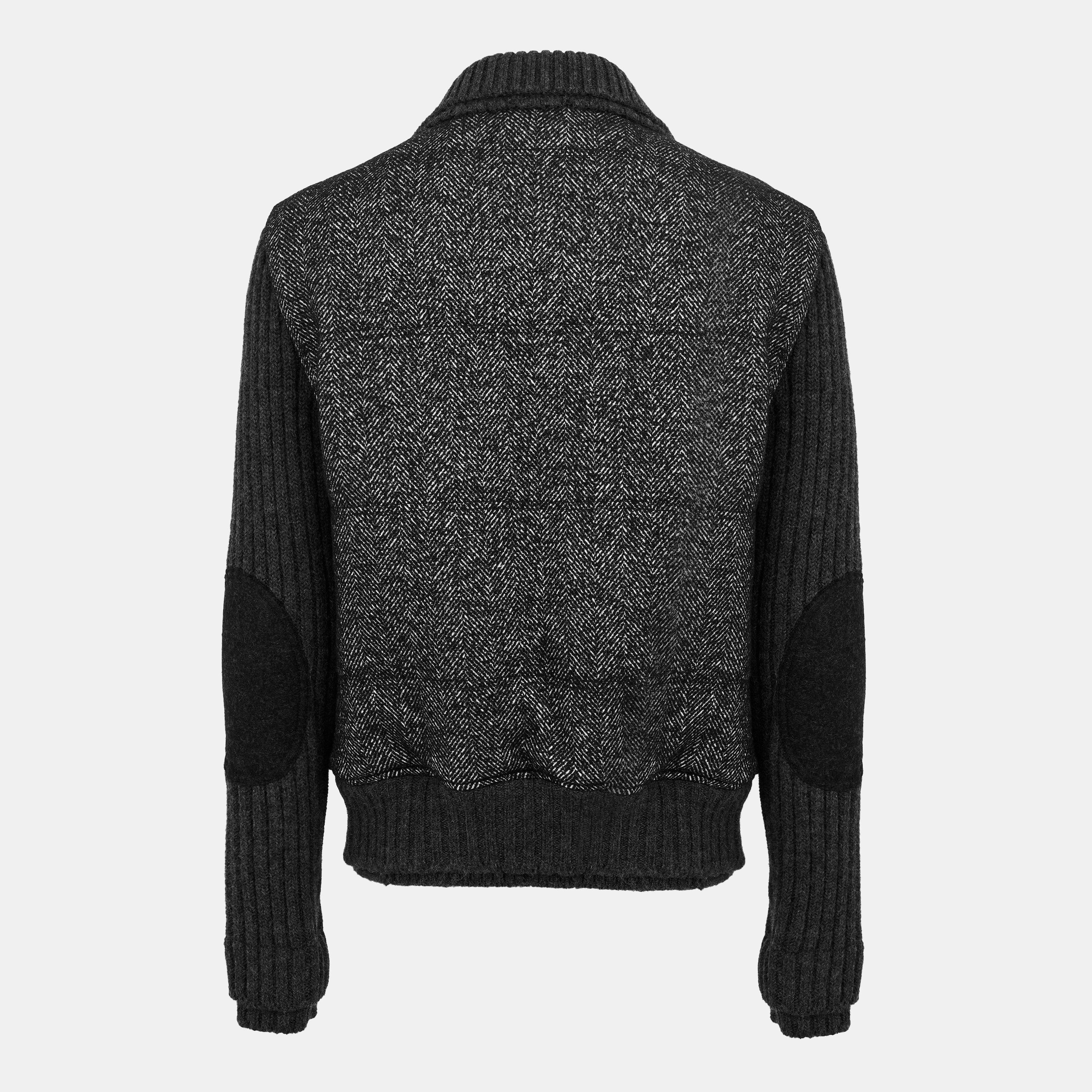 Grigio Fumo - Dolce and Gabbana - Men's Dolce & Gabbana Silver-Tone Hardware Quilted Jacket - 2