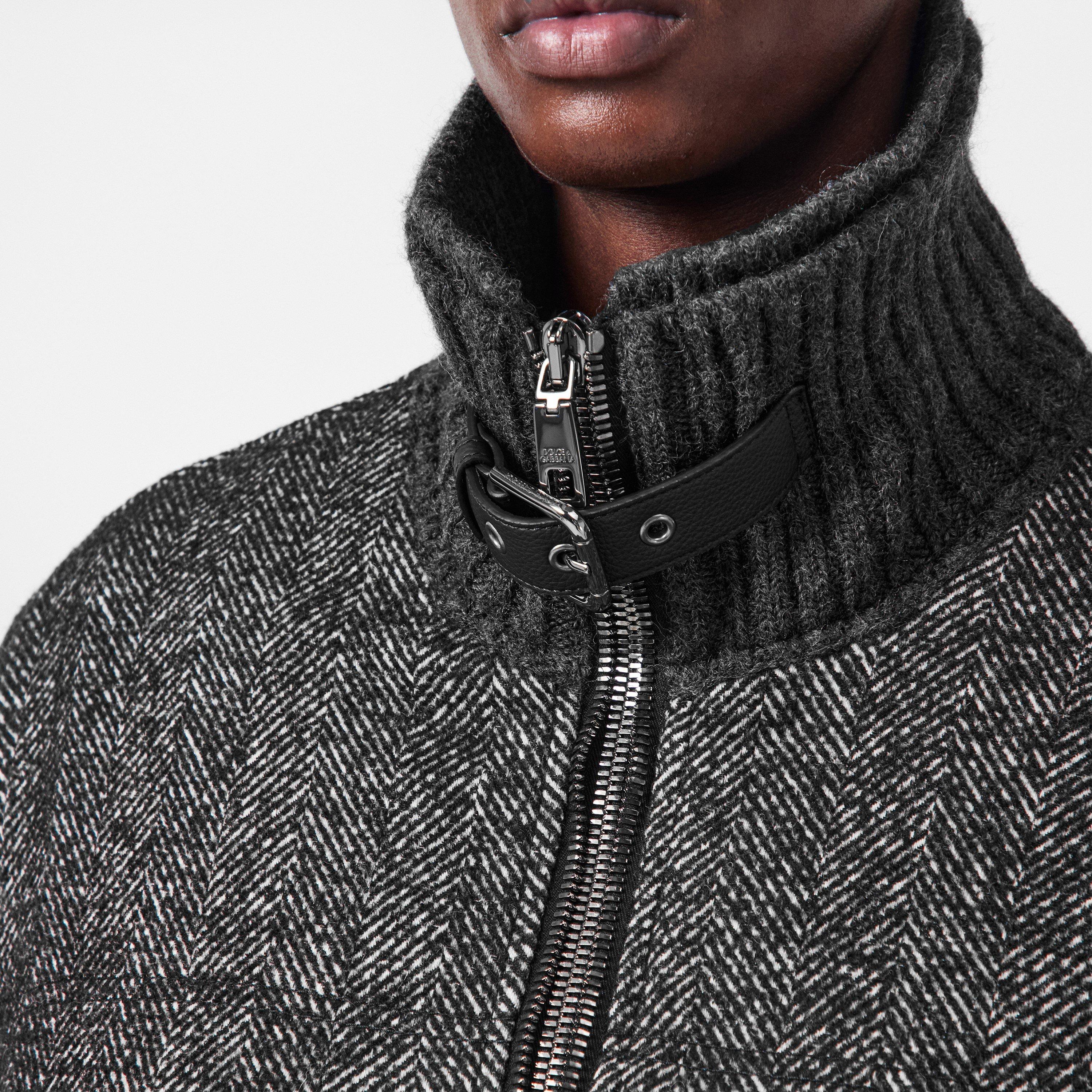 Grigio Fumo - Dolce and Gabbana - Men's Dolce & Gabbana Silver-Tone Hardware Quilted Jacket - 5