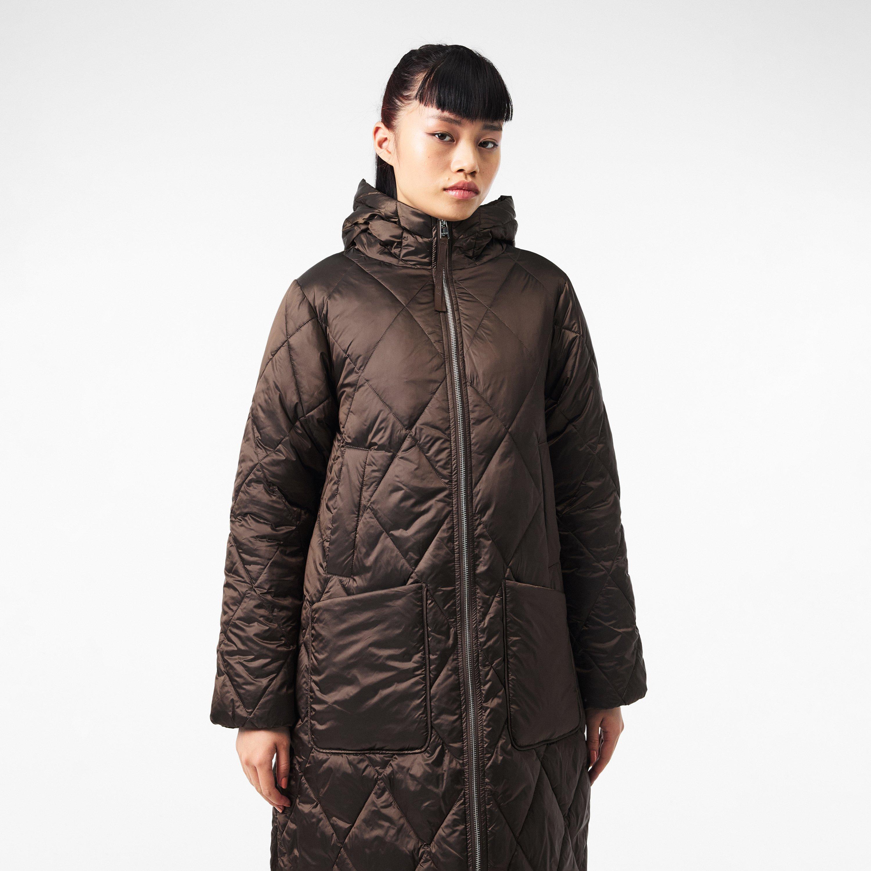 coffee quartz - Varley - Women's Frisco Quilted Knee Length Long Sleeve Down Jacket - 3