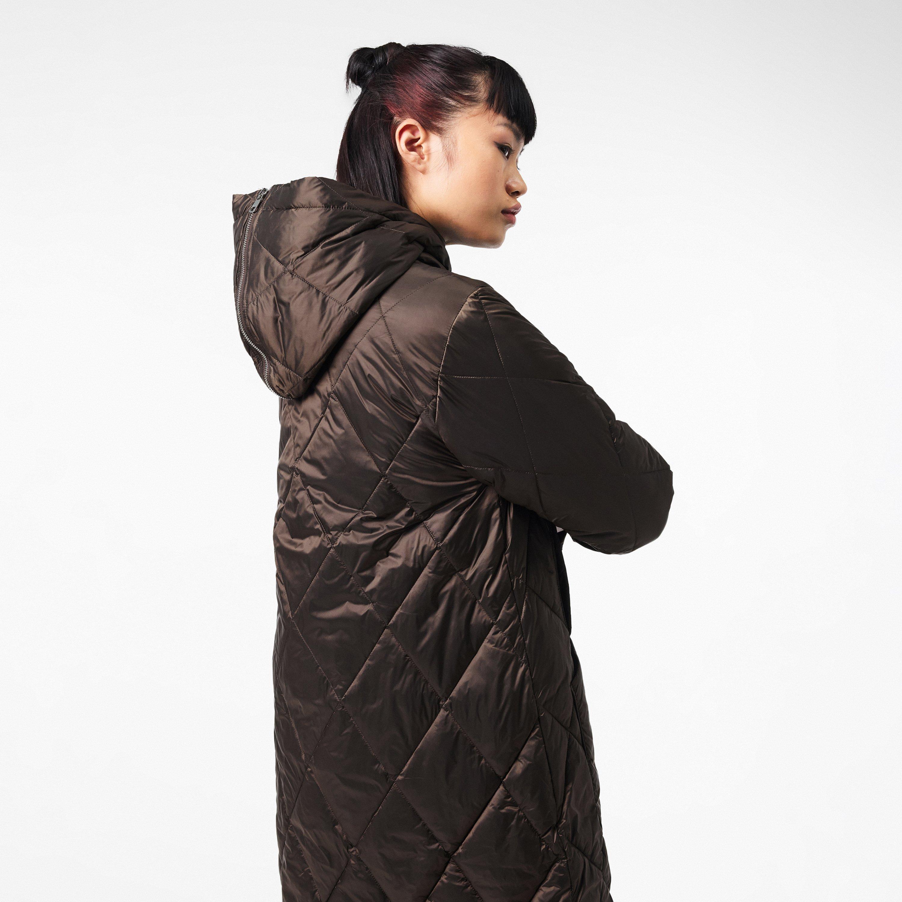 coffee quartz - Varley - Women's Frisco Quilted Knee Length Long Sleeve Down Jacket - 4