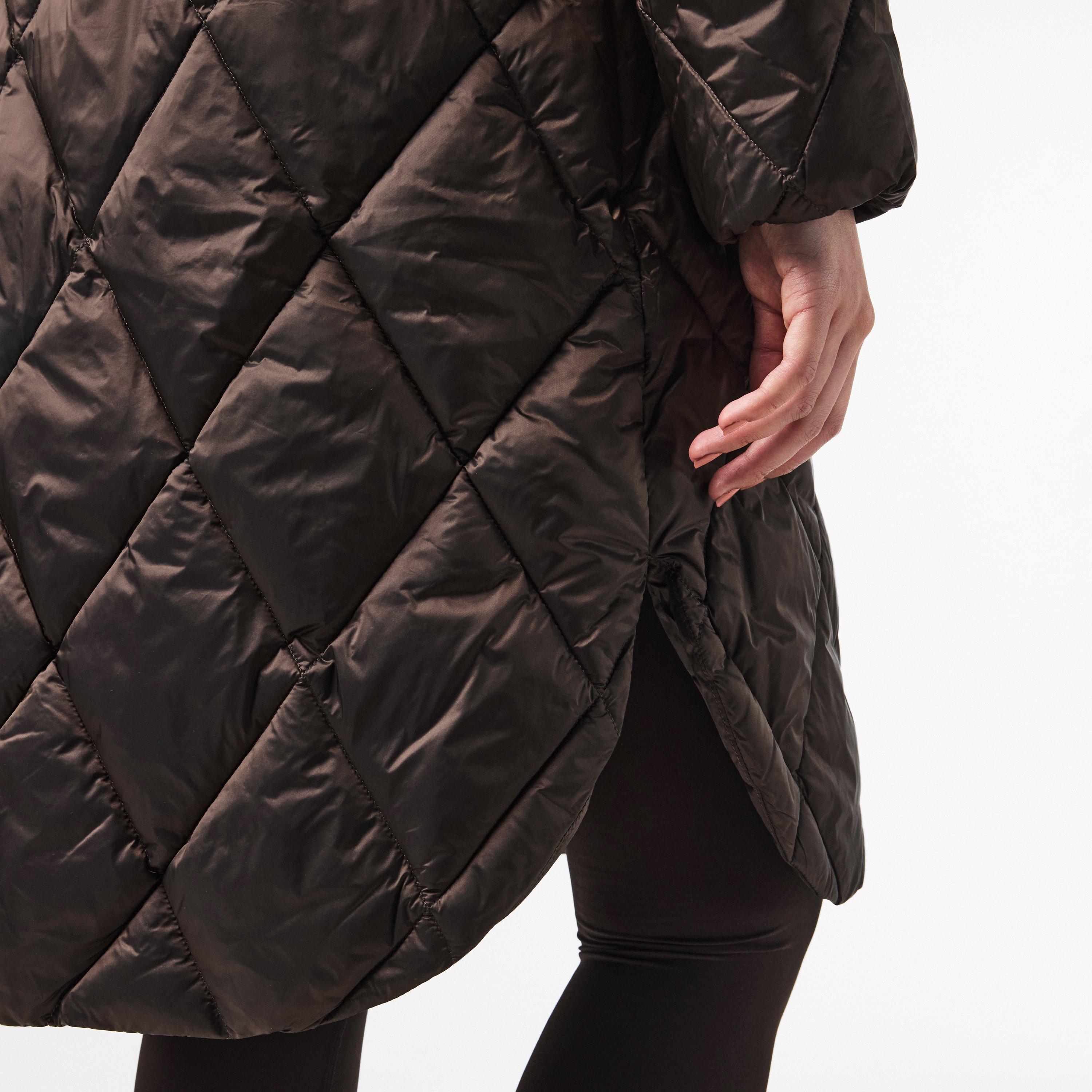 coffee quartz - Varley - Women's Frisco Quilted Knee Length Long Sleeve Down Jacket - 5