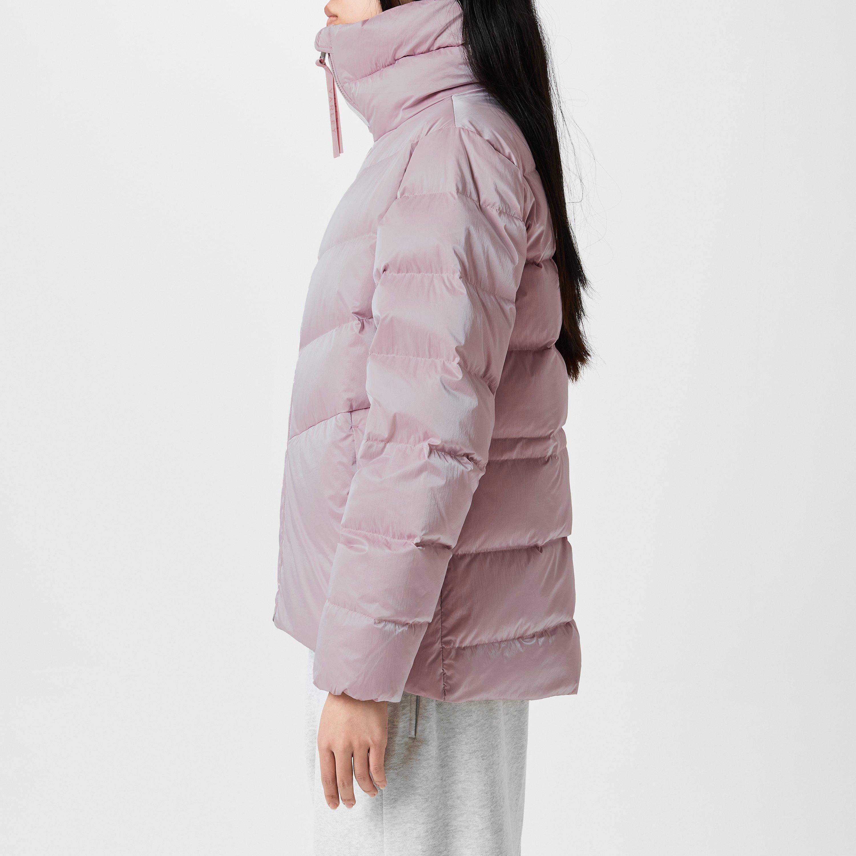 ash rose - Varley - Women's Alena Duck Down Long Sleeve Short Down Jacket - 5