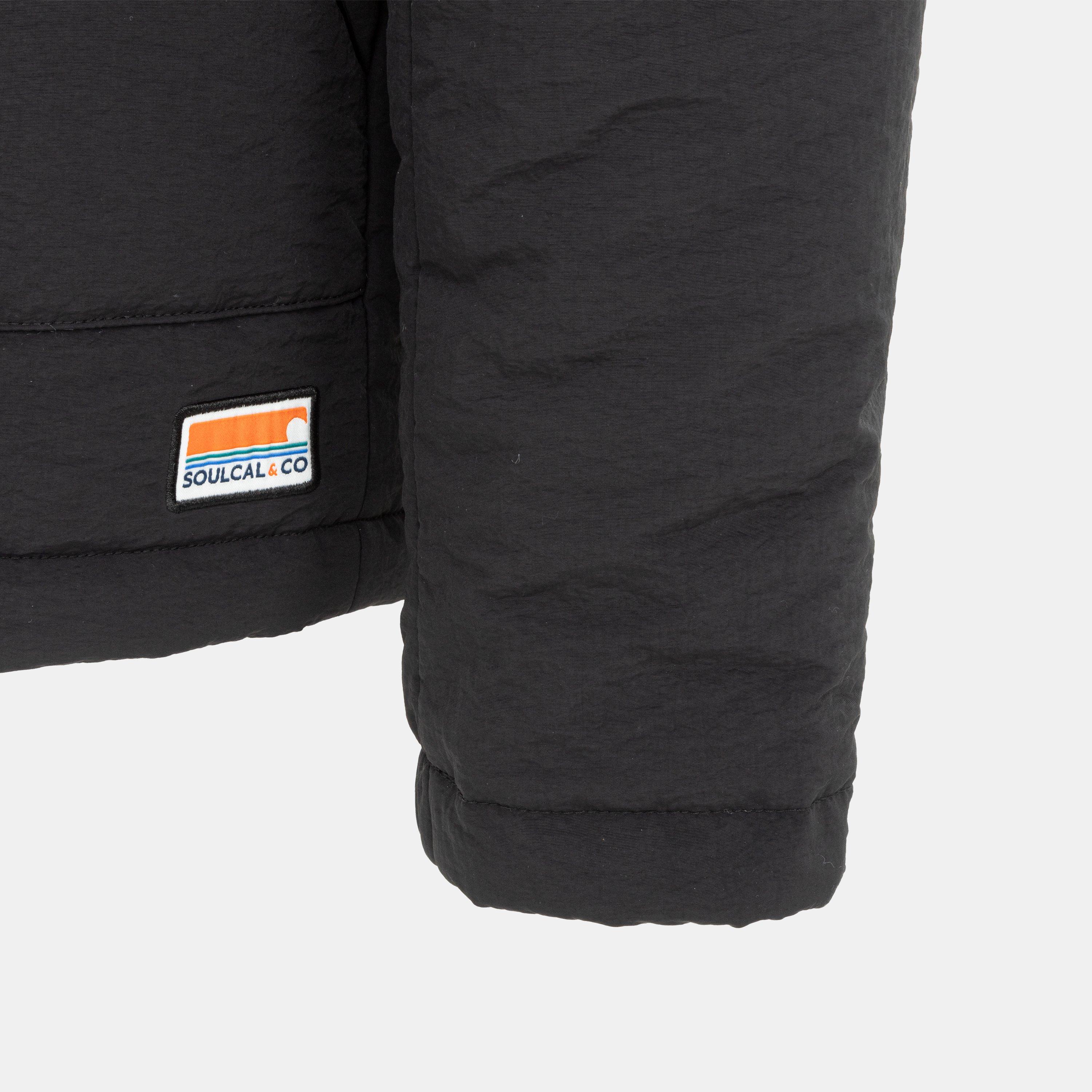 Zwart - SoulCal - Soul Sherpa Hooded Long Sleeve Hybrid Jacket - 6