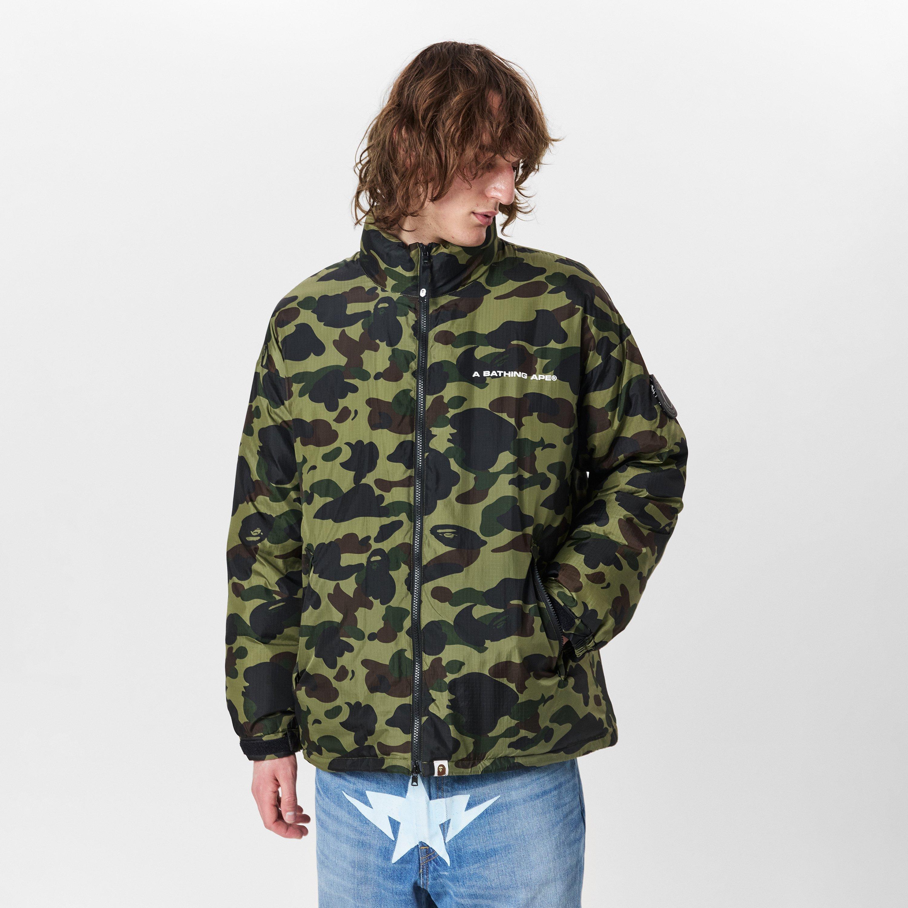 Green Camo - A Bathing Ape - Men's  Insulated Short Puffer Jacket - 3
