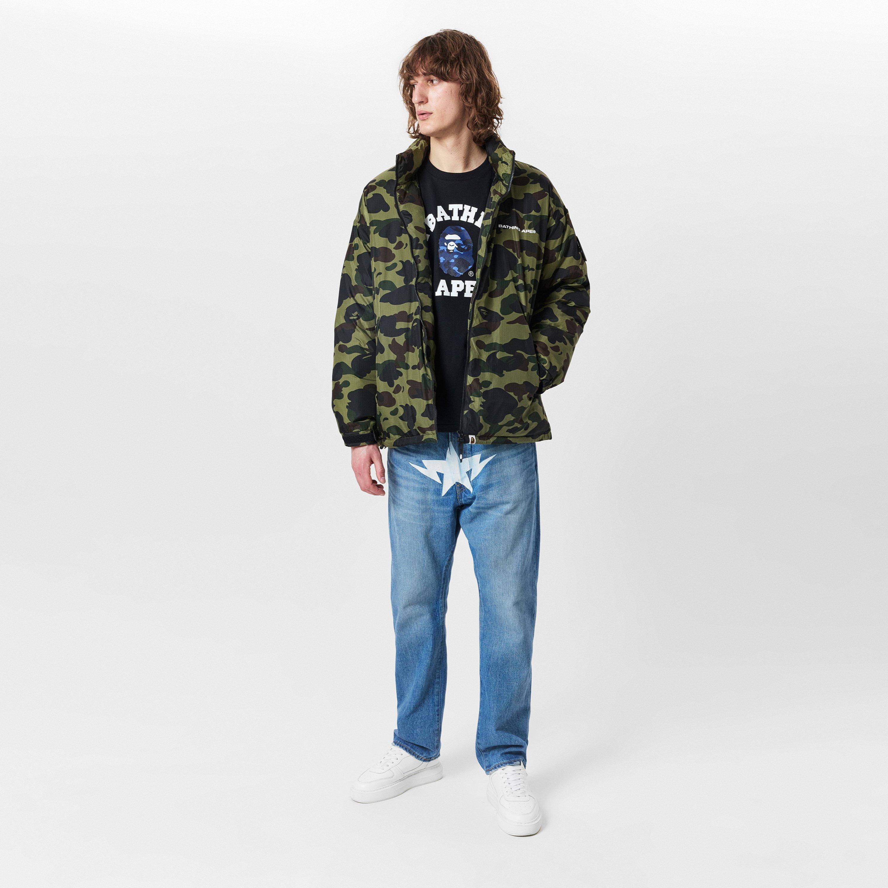 Green Camo - A Bathing Ape - Men's  Insulated Short Puffer Jacket - 6