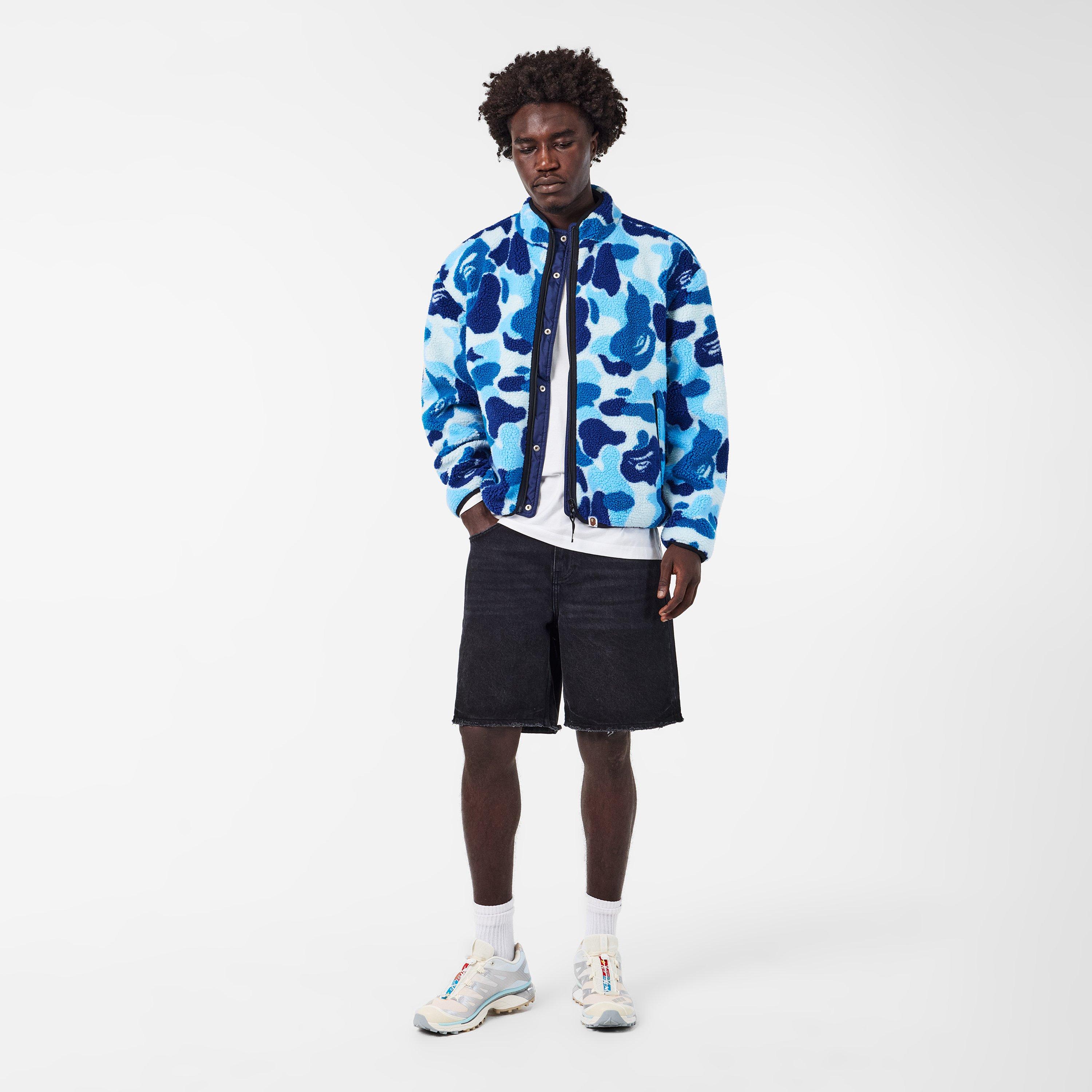 Blue Camo - A Bathing Ape - Men's Boa Reversible Quilted Jacket - 6
