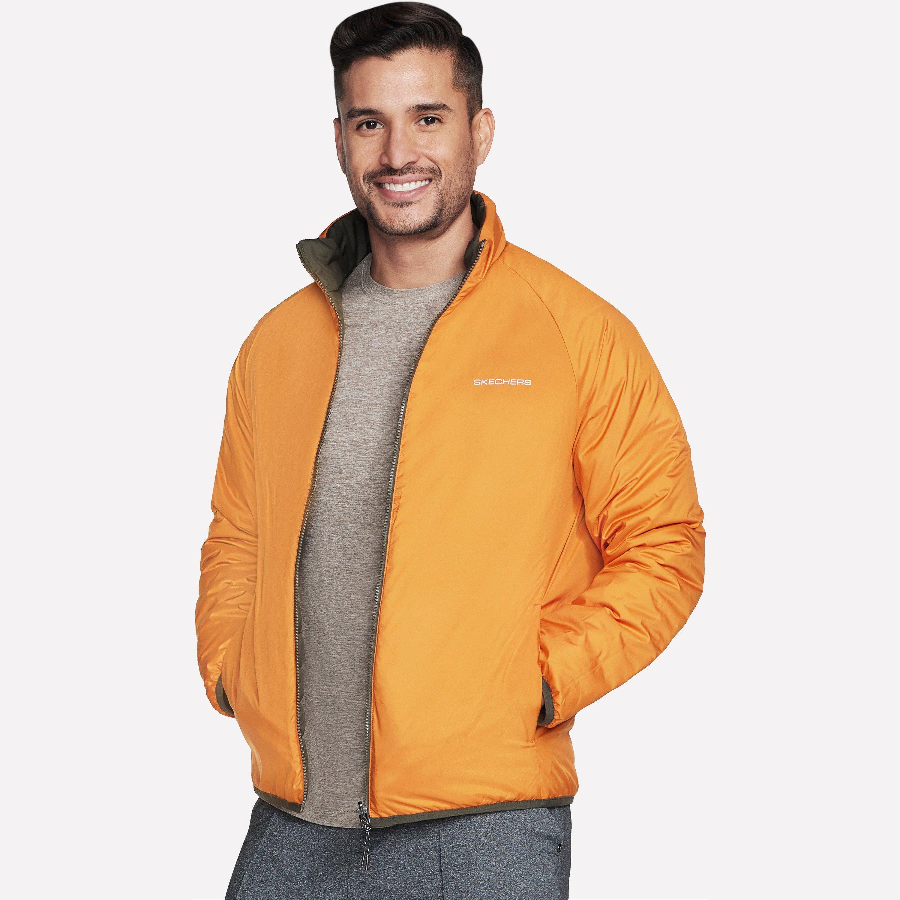 Brown/Olive - Skechers - Men's Goshield Altitude Reversible Water-Resistant Softshell Jacket - 5