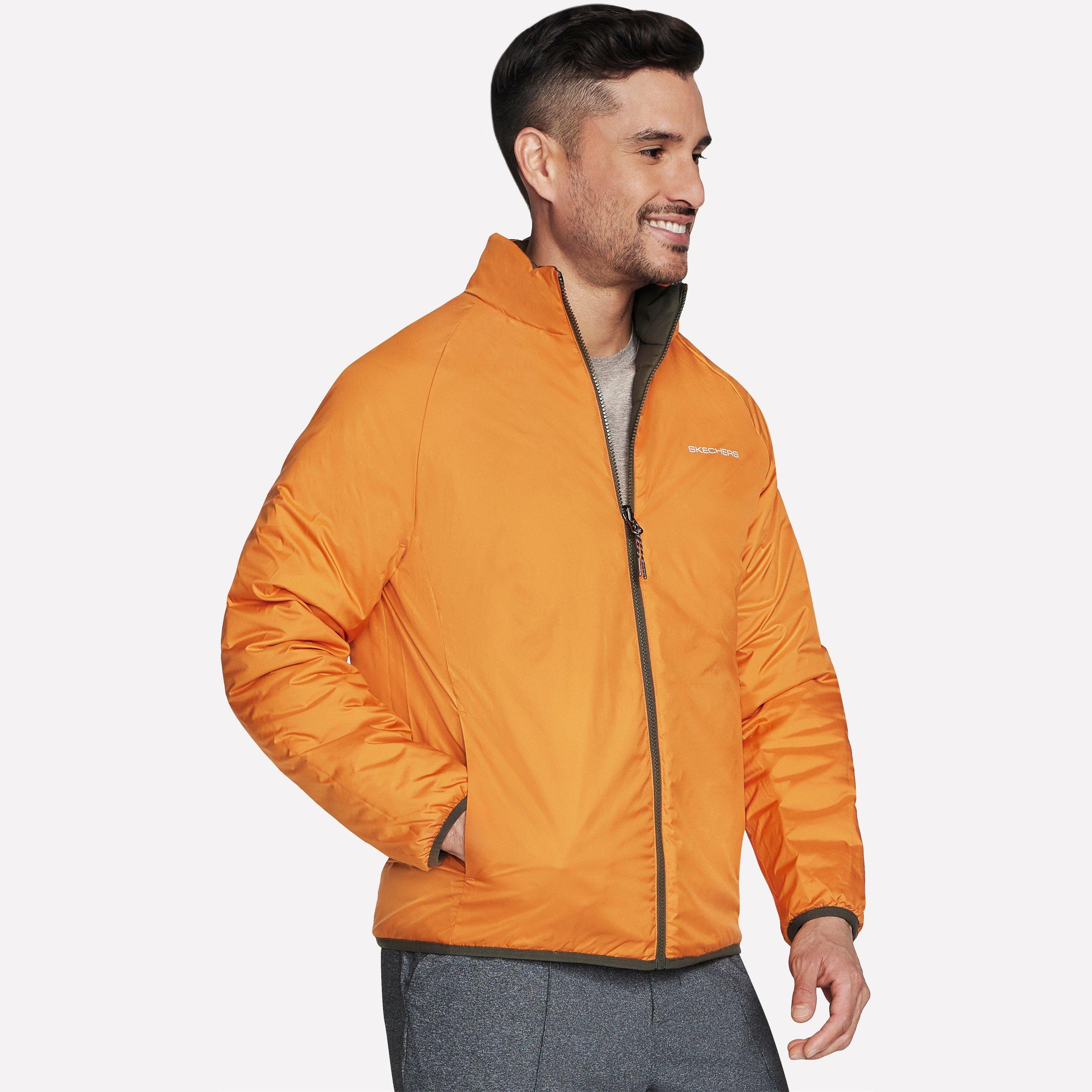 Brown/Olive - Skechers - Men's Goshield Altitude Reversible Water-Resistant Softshell Jacket - 8