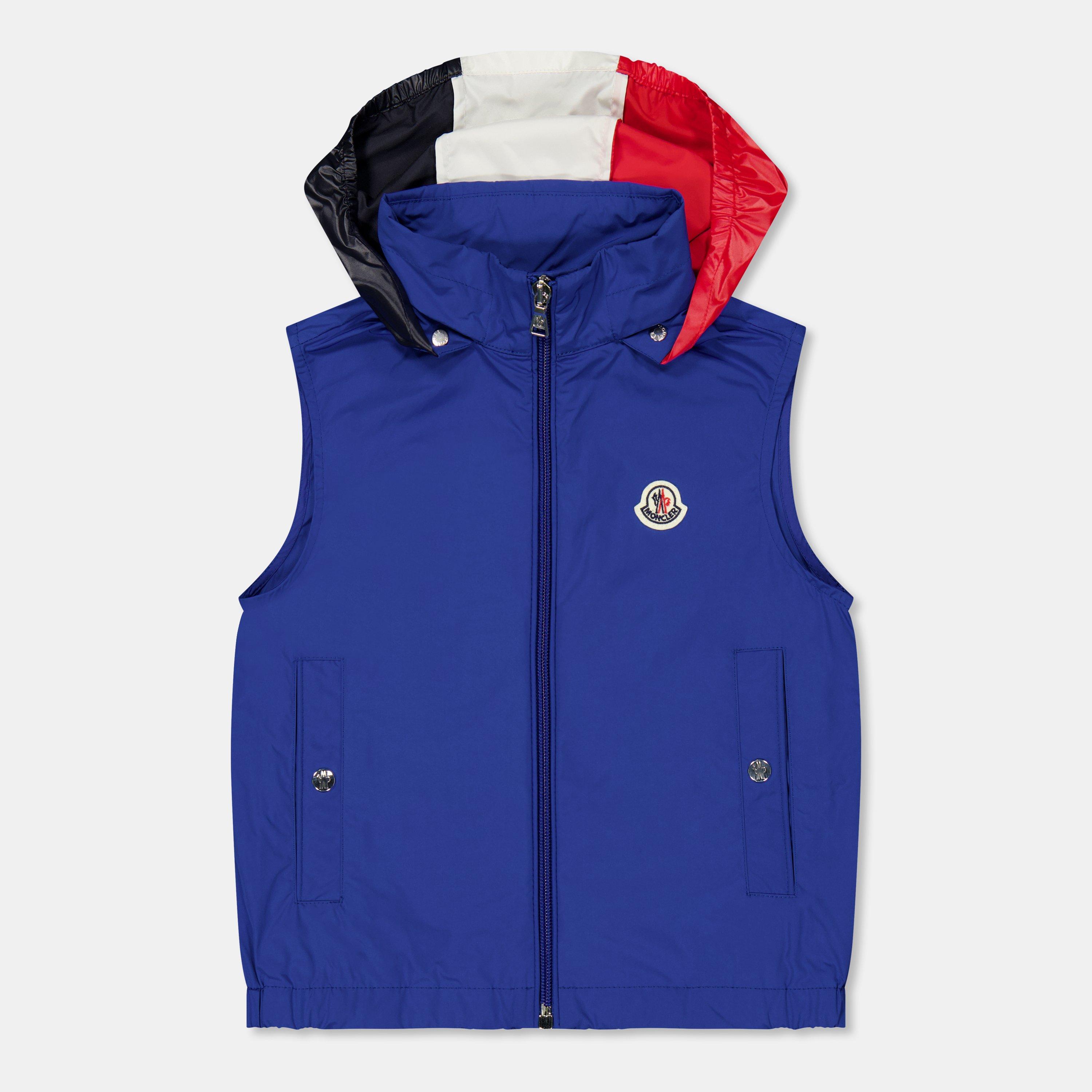 Moncler Kids' Zene Quilted Padded Sleeveless Gilet - Blue 73L - Size 14Y