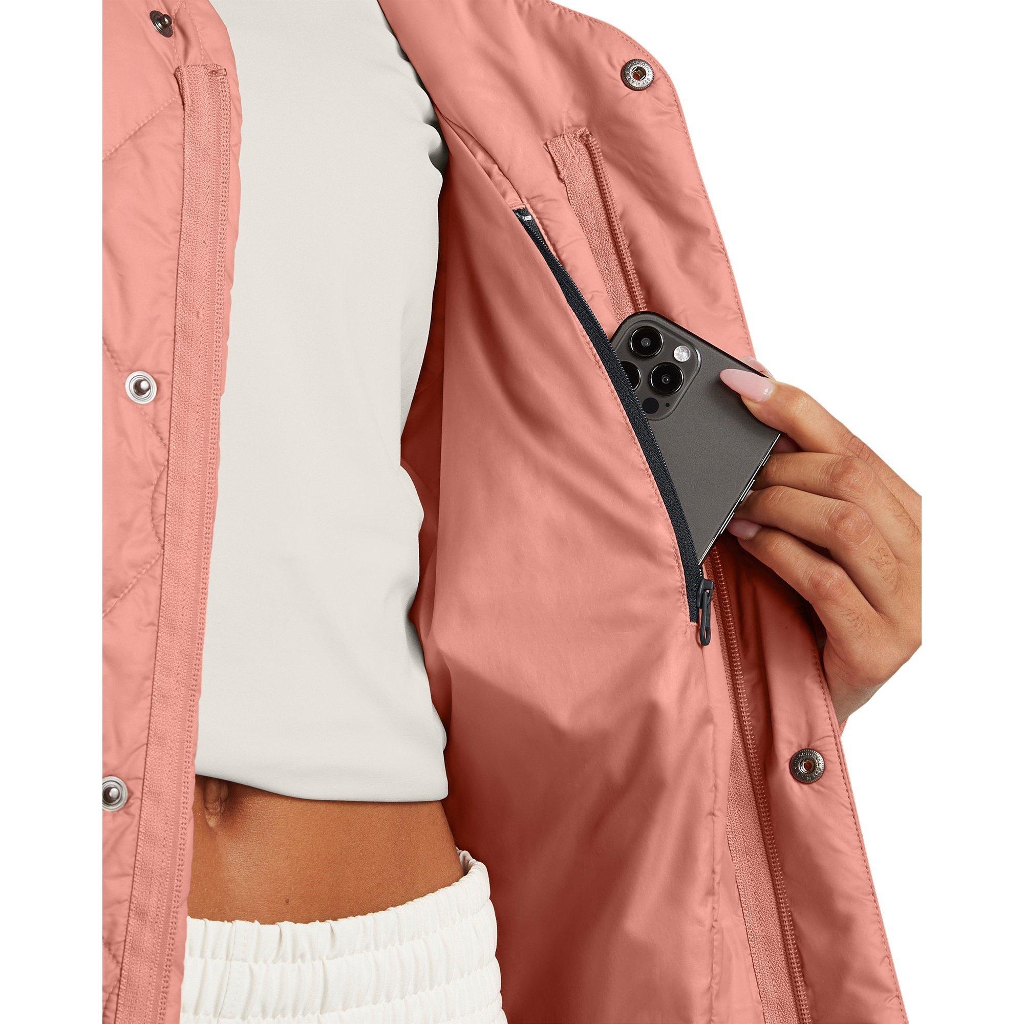 Pink - Under Armour - Women's Diamond Water-Repellent Fitted Quilted Jacket - 5