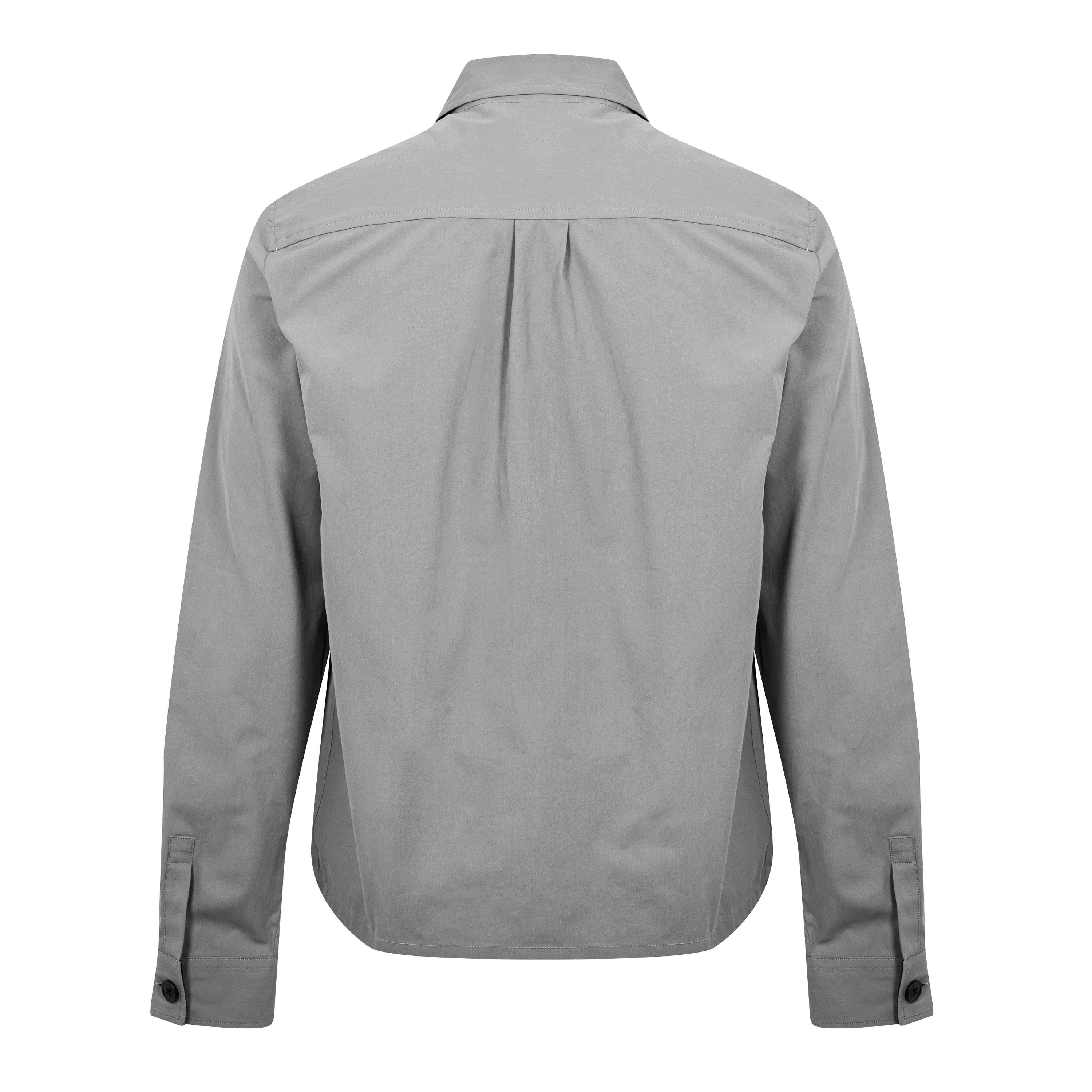 Flat Grey 70 - PS Paul Smith - Men's Cotton Zip Long Sleeve Overshirt - 11
