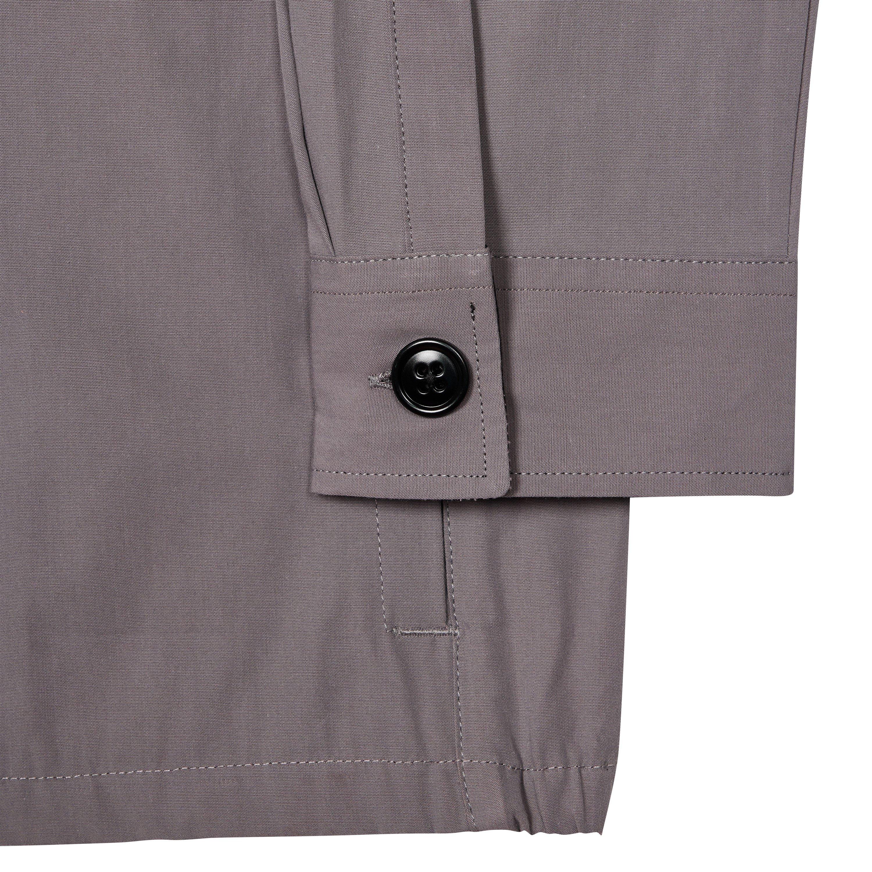 Flat Grey 70 - PS Paul Smith - Men's Cotton Zip Long Sleeve Overshirt - 8