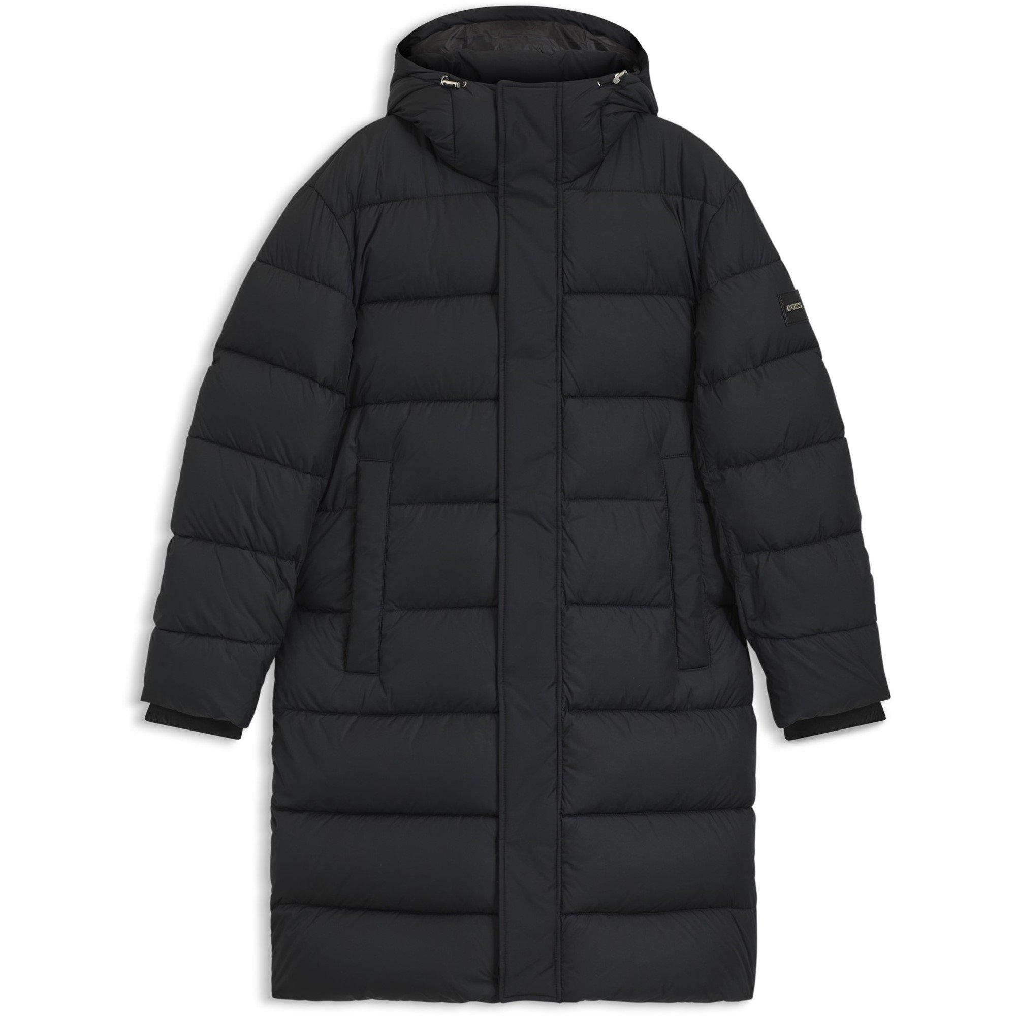 Black 001 - Boss - Men's Cenuto Water Repellent Long Puffer Jacket - 1