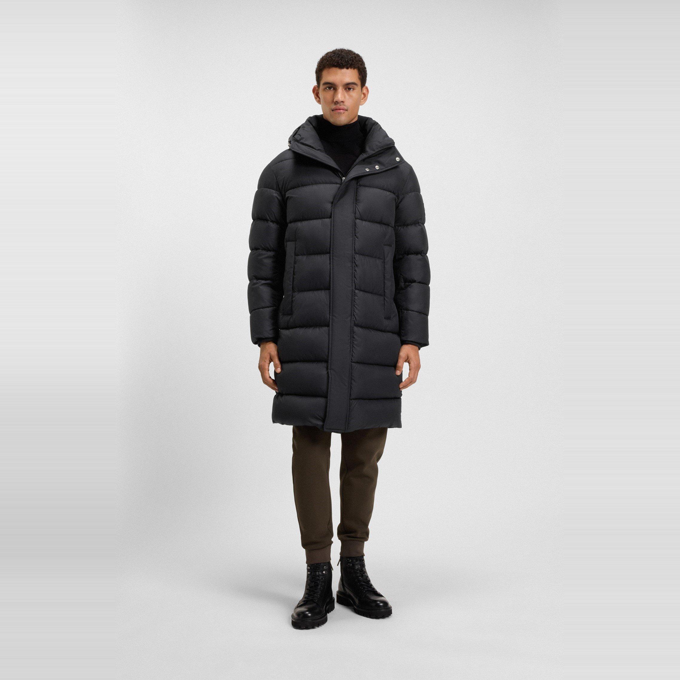 Black 001 - Boss - Men's Cenuto Water Repellent Long Puffer Jacket - 2