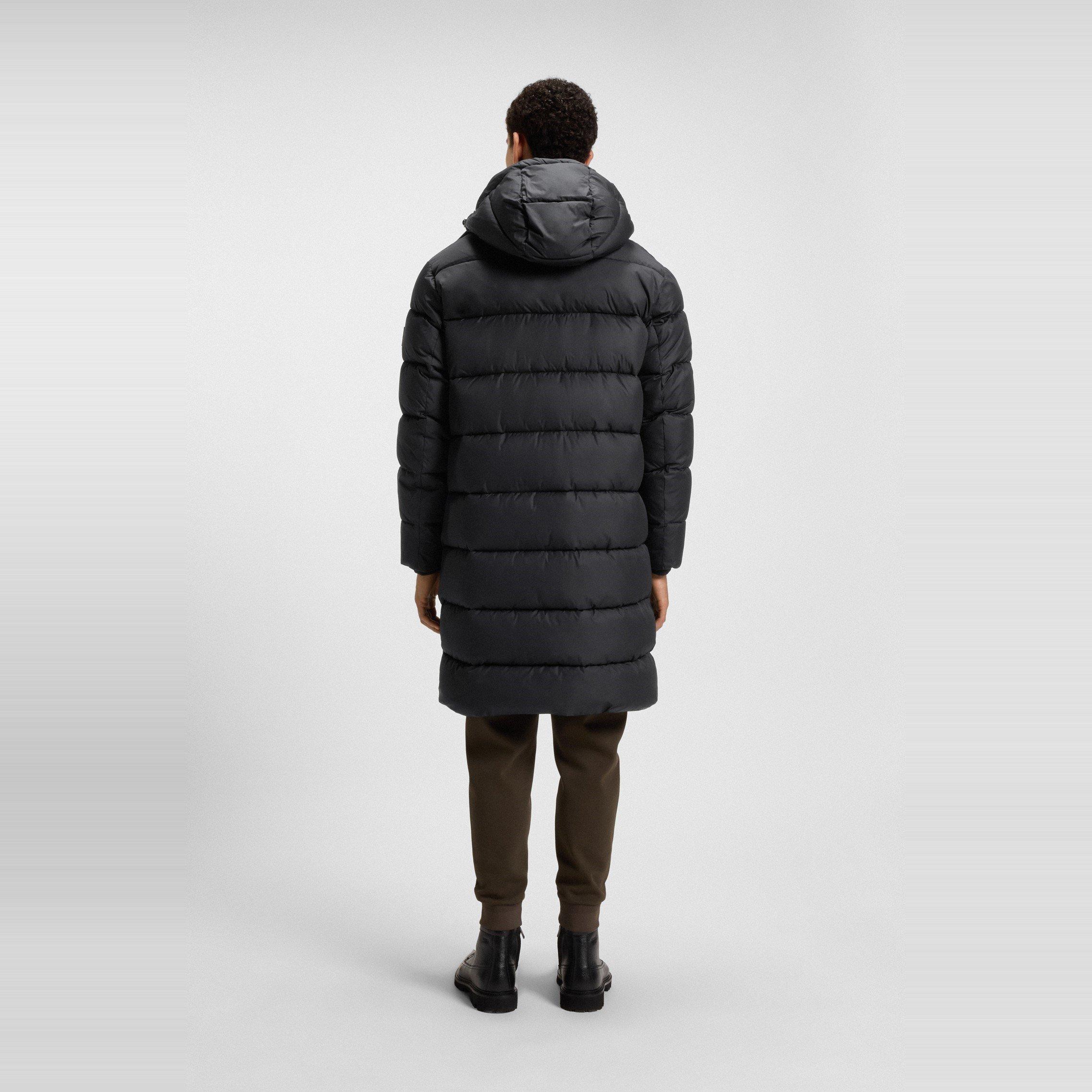 trench coat mens long black puffer coat