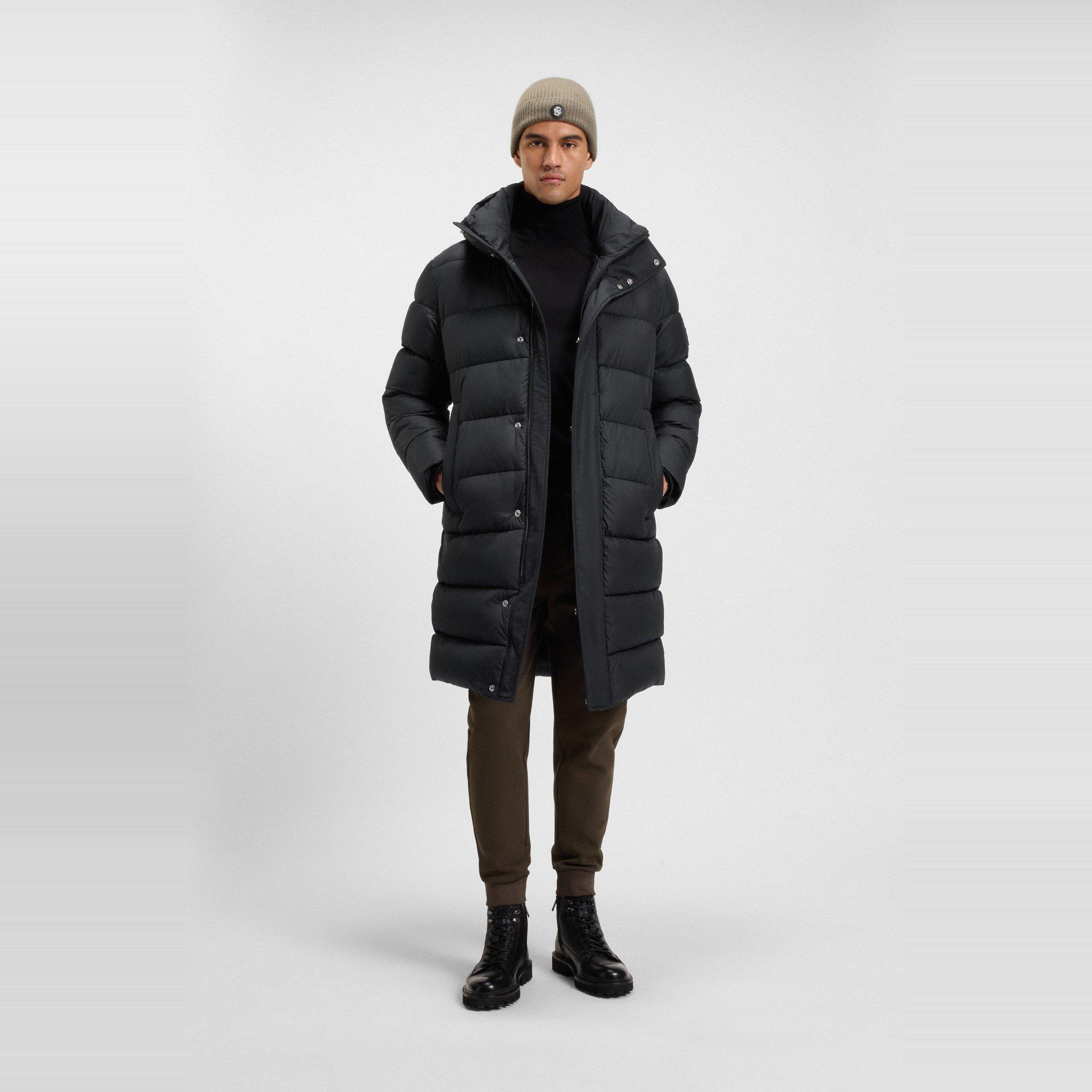 Black 001 - Boss - Men's Cenuto Water Repellent Long Puffer Jacket - 6