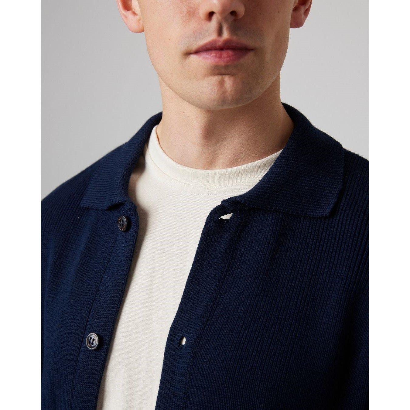 Navy - Peregrine - Perigri River Knitted Shacket - 4