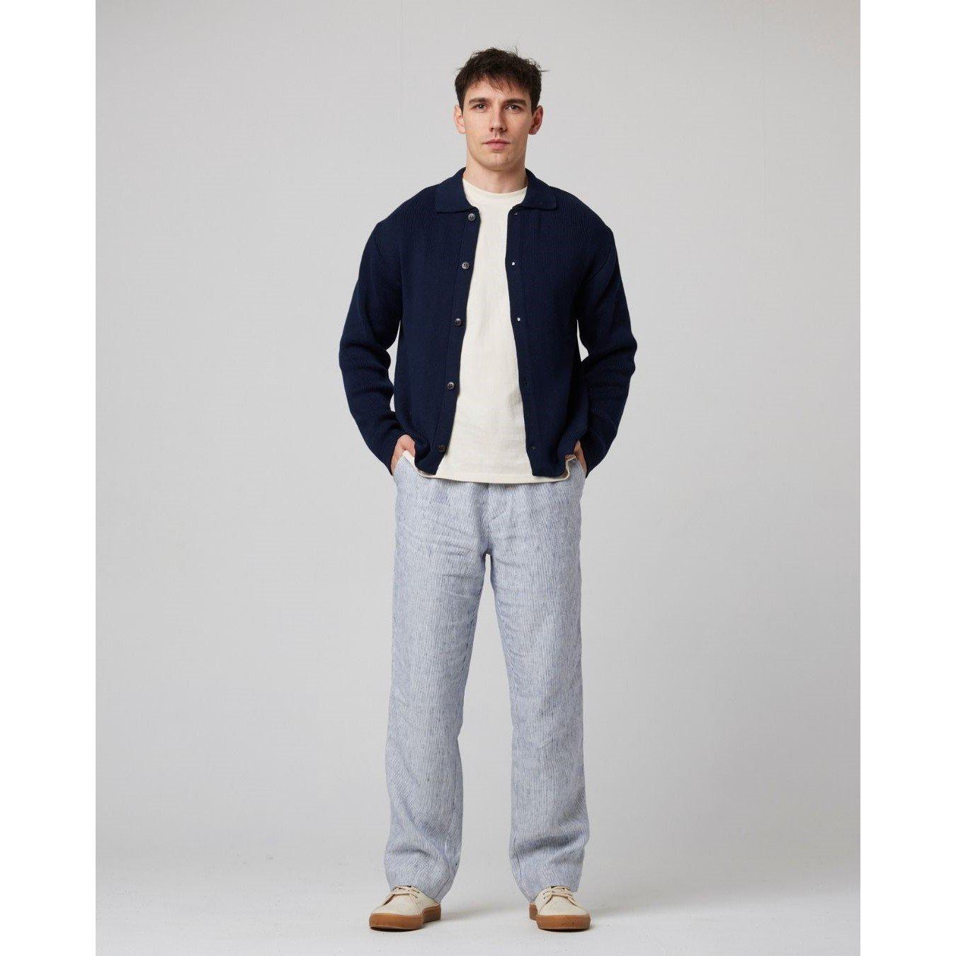 Navy - Peregrine - Perigri River Knitted Shacket - 5