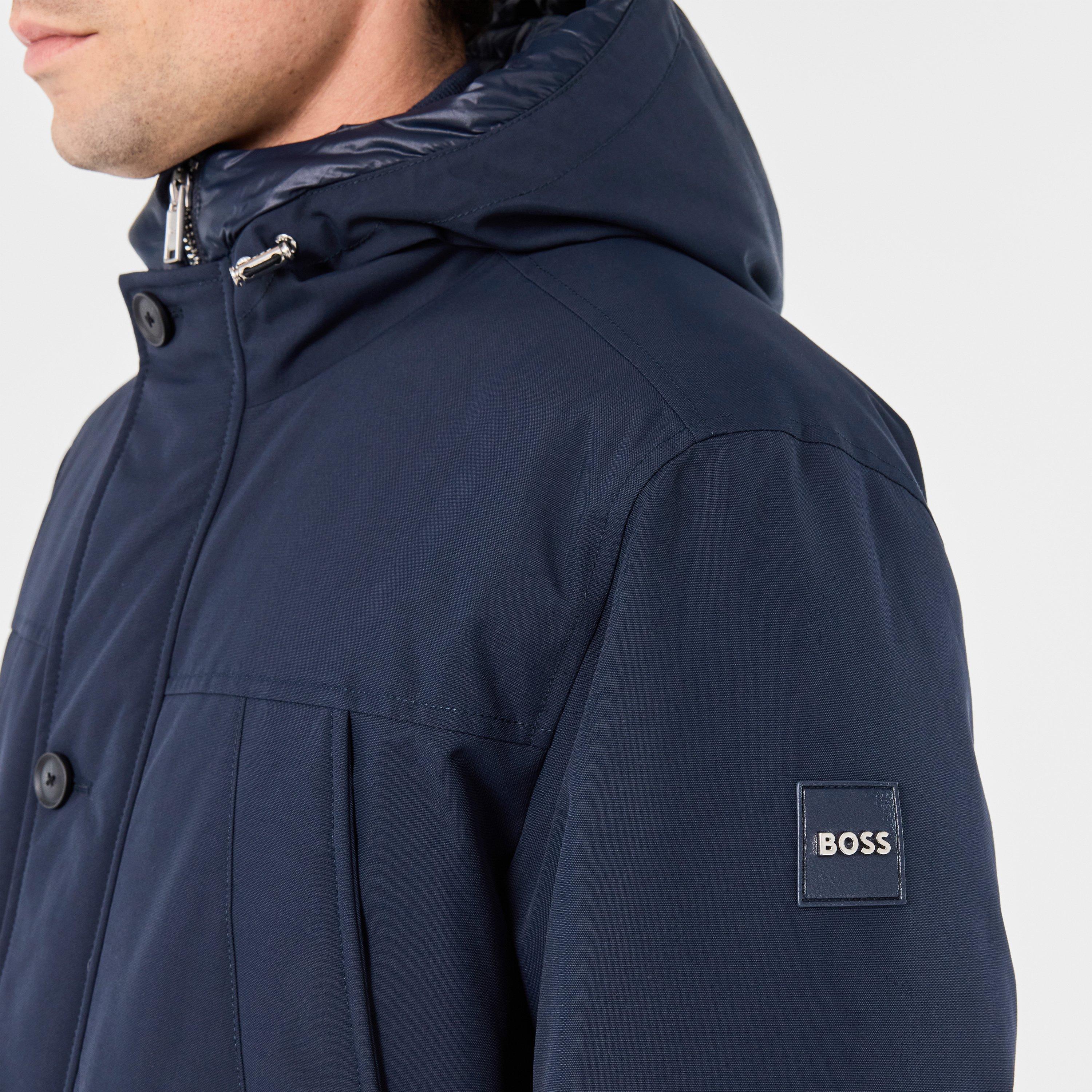 Dark Blue 404 - Boss - Men's H-Detoni Hooded Long Sleeve Button Parka - 5