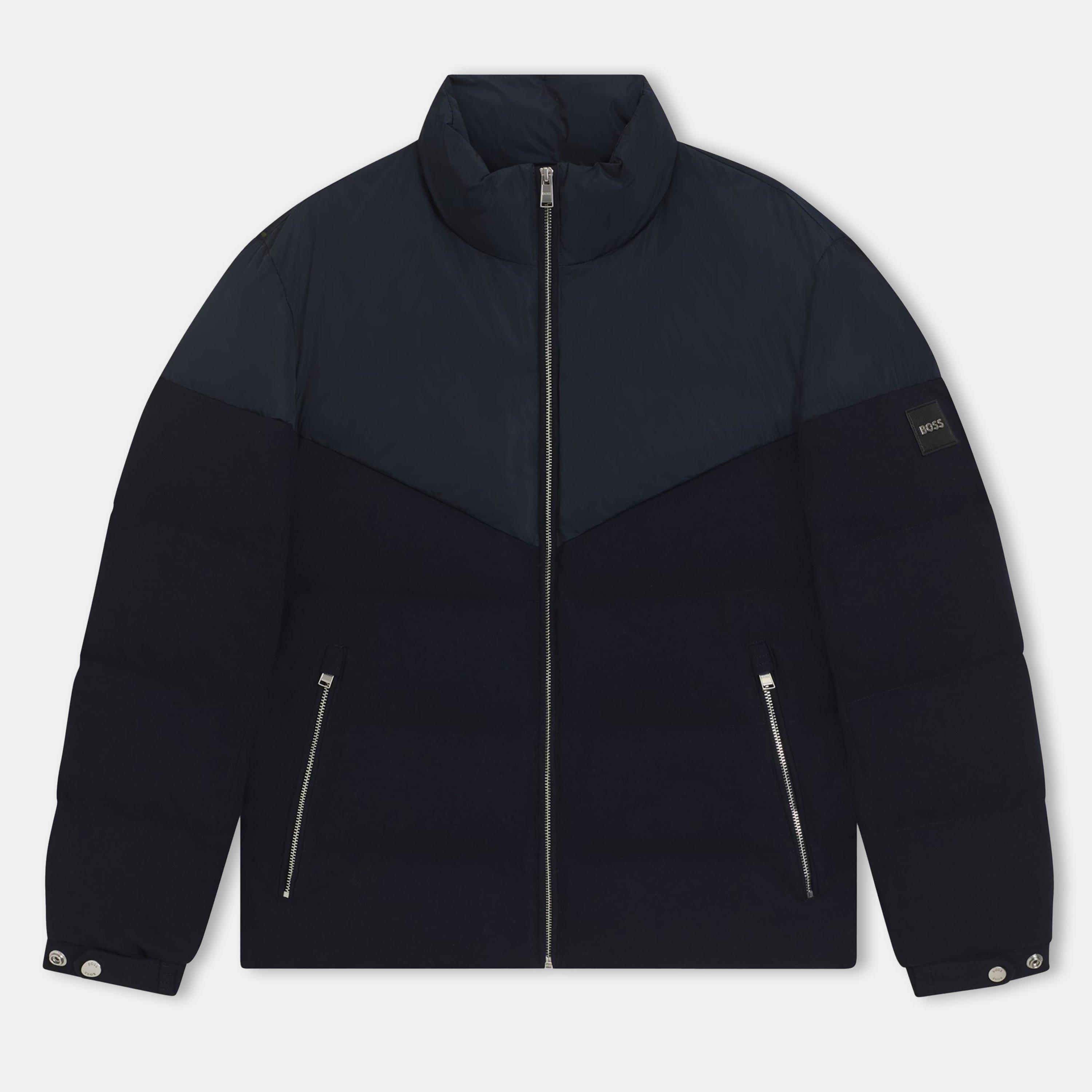 Dark Blue 404 - Boss - Men's HBB Clanello Long Sleeve Medium Puffer Jacket