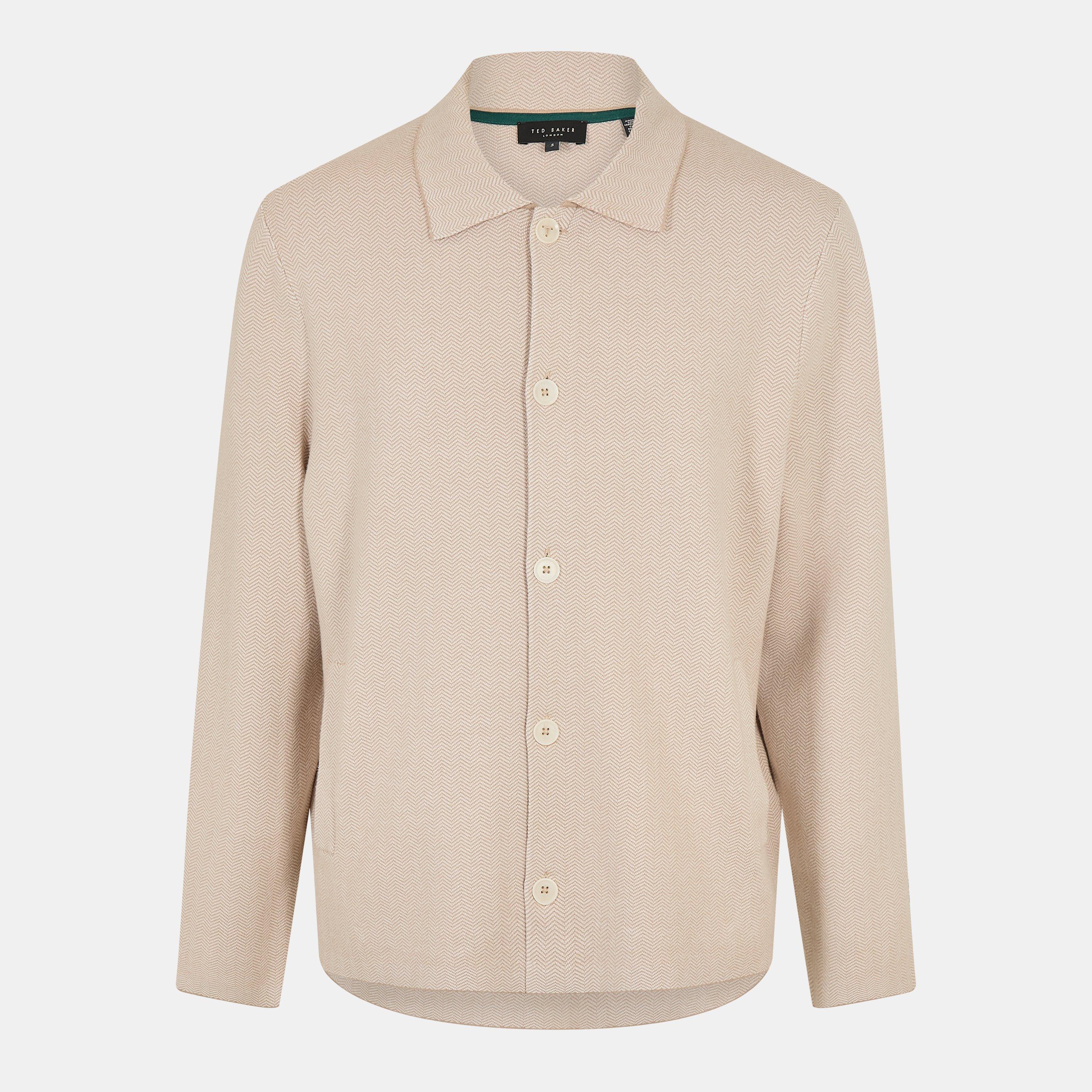 Taupe - Ted Baker - Men's Thimon Overshirt - 1