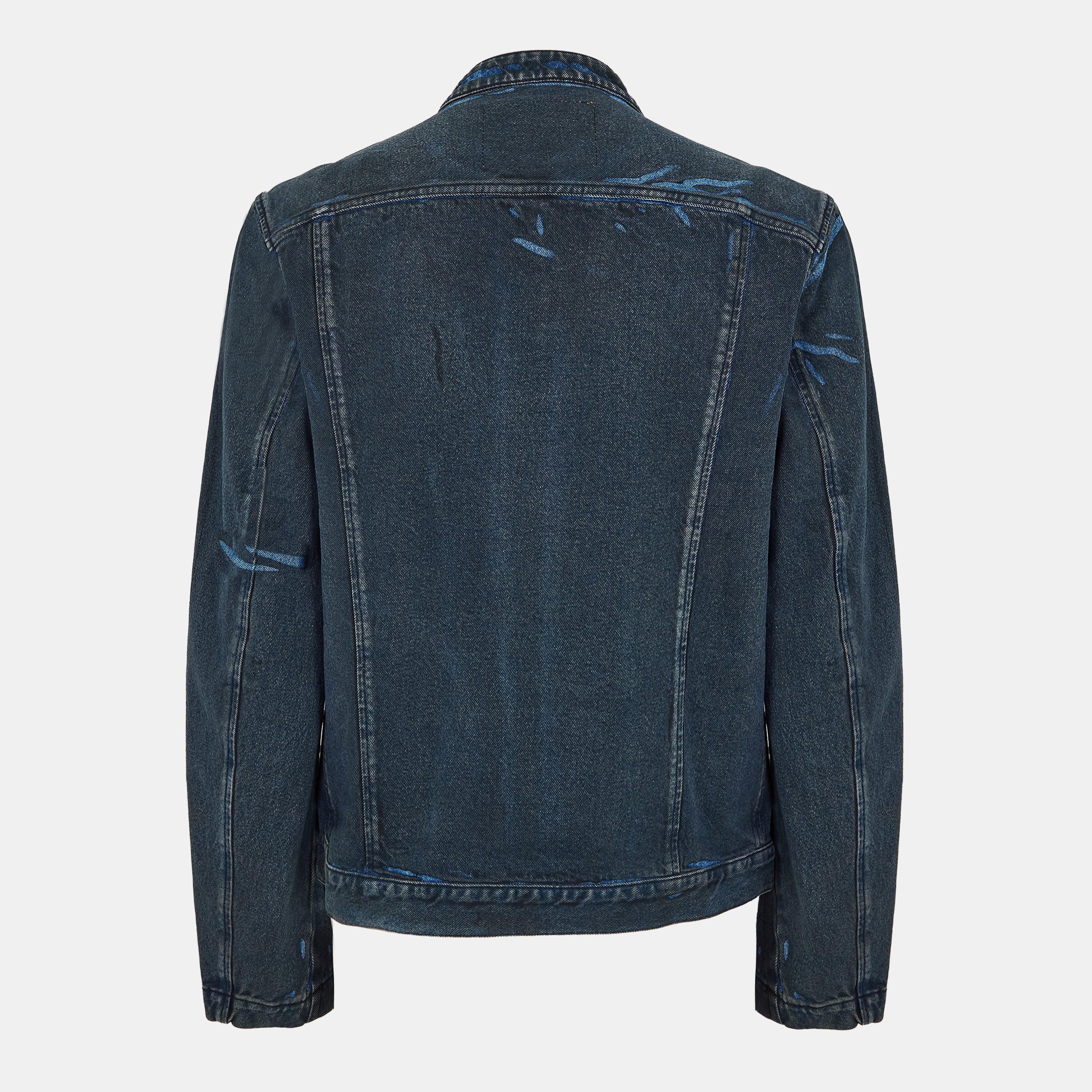 Blue Denim - Diesel - Men's  Aviation-Inspired Ribbed Zip Bomber Jacket - 2