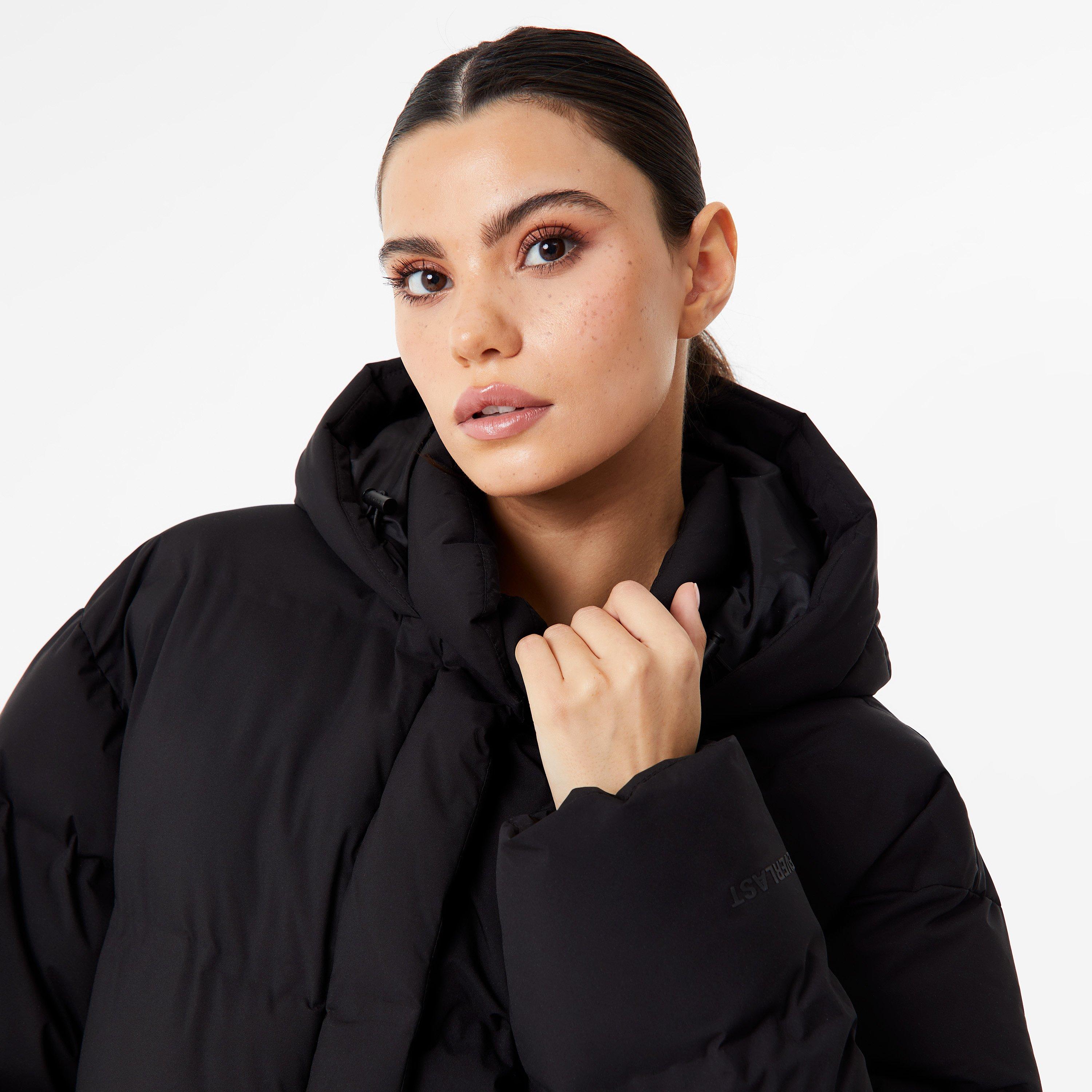 Nero - Everlast - Women's Waterproof Windproof Hooded Long Sleeve Full Zip Short Puffer Jacket - 3