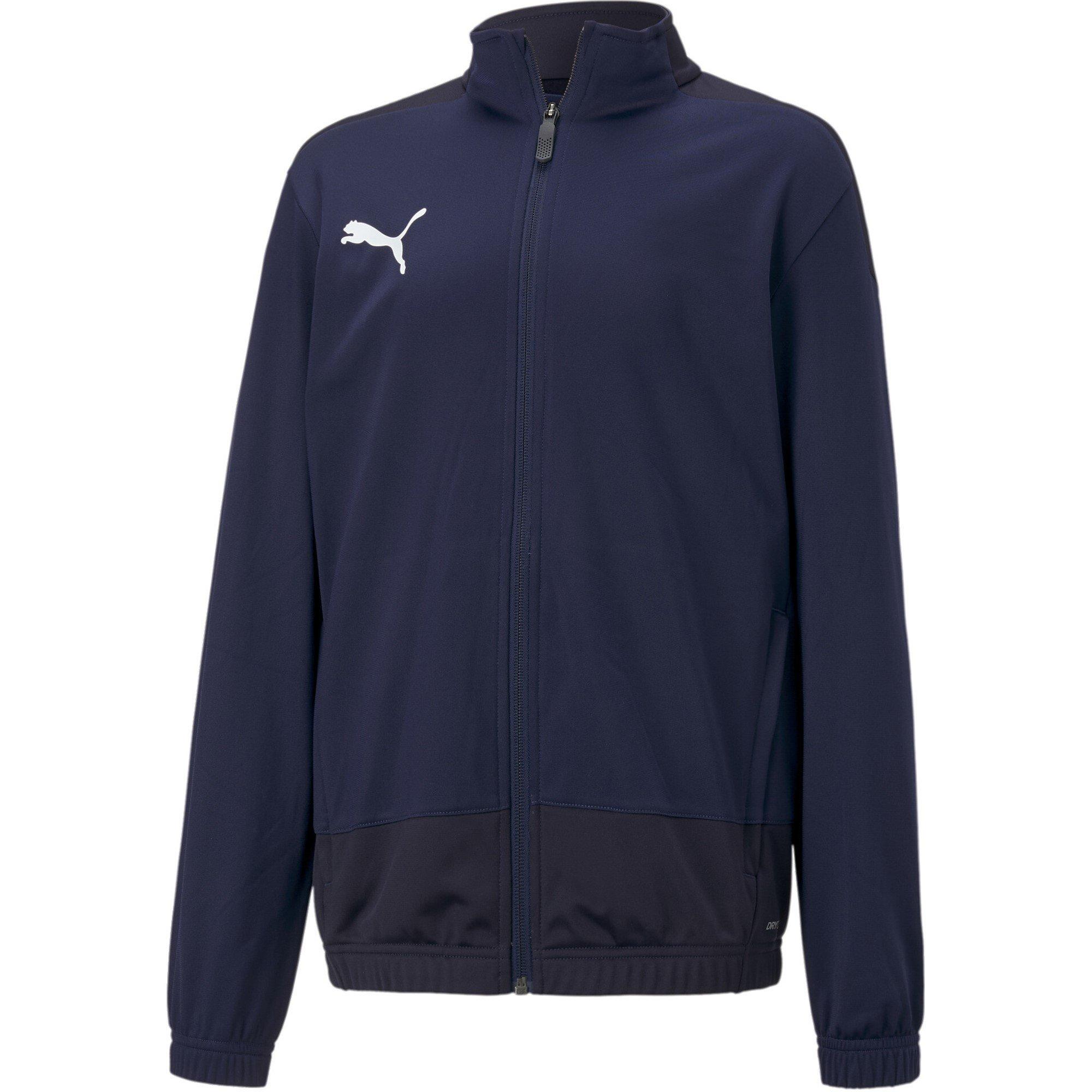 Puma Boys Kids' Team Goal Long Sleeve Performance Training Jacket - Peacoat/Blue - 7-8 (S)