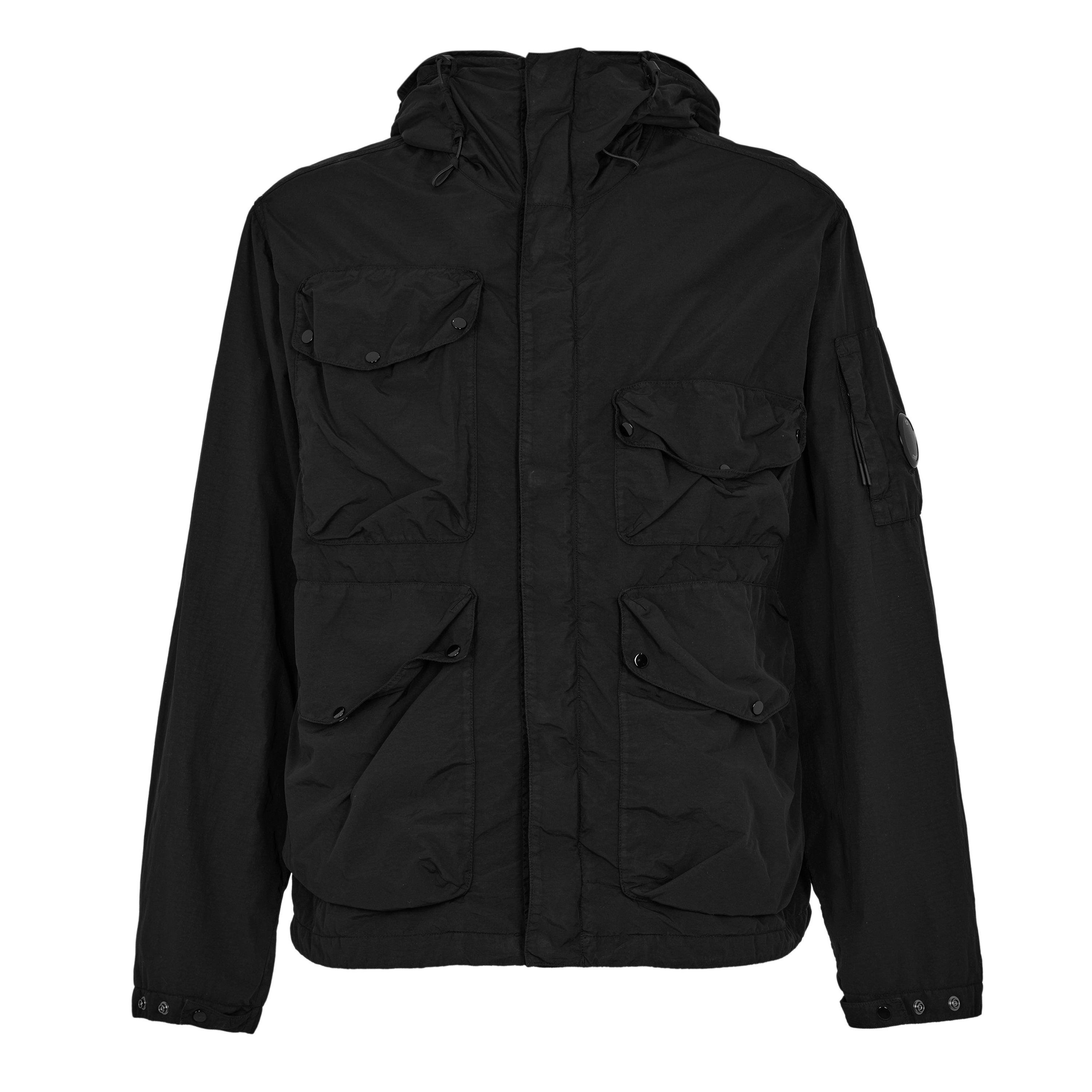 Cp Company Men's Flatt Nylon Google Jacket - Black 999 - M (48)