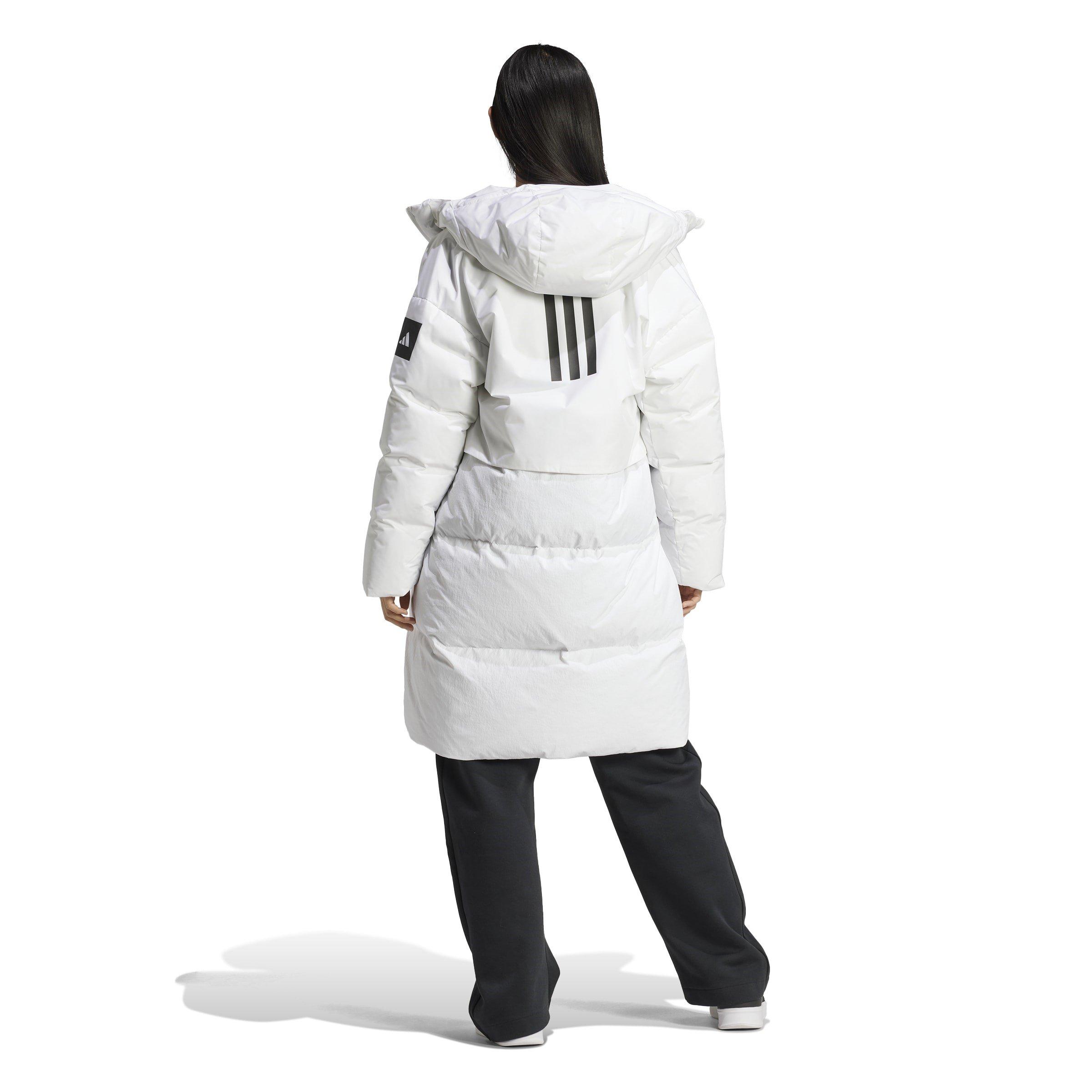 Bianco - adidas - Myshelter Waterproof Windproof Duck Down Hooded Oversized Fit Down Jacket - 3