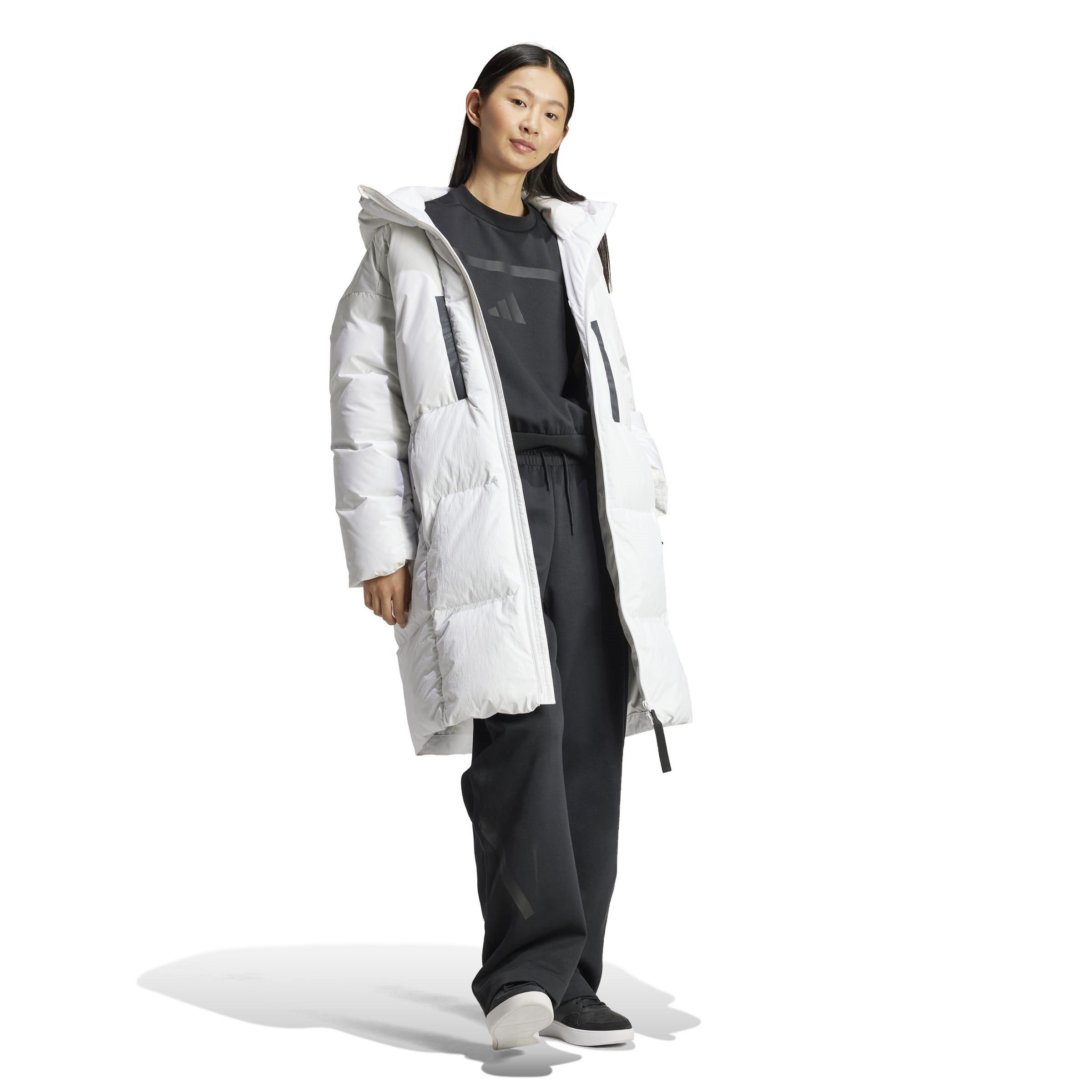 Bianco - adidas - Myshelter Waterproof Windproof Duck Down Hooded Oversized Fit Down Jacket - 4