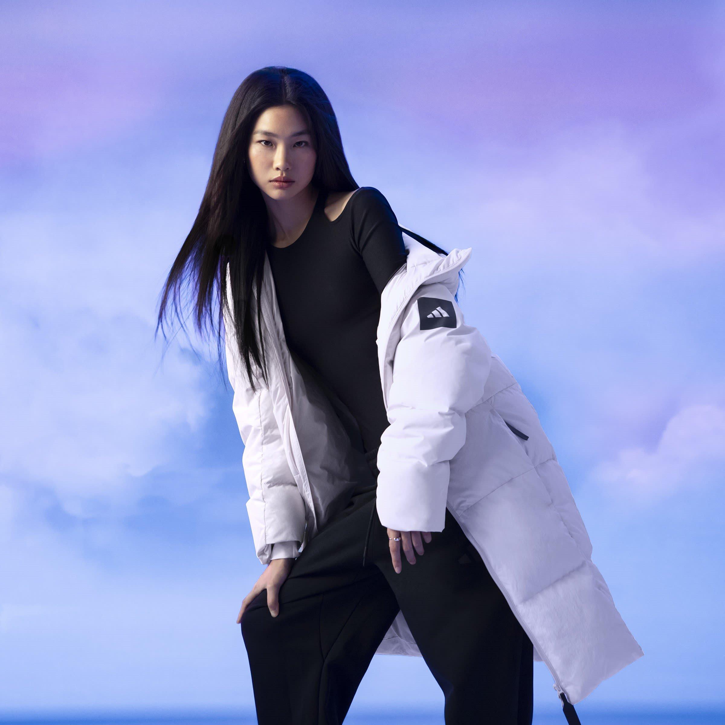 Bianco - adidas - Myshelter Waterproof Windproof Duck Down Hooded Oversized Fit Down Jacket - 8