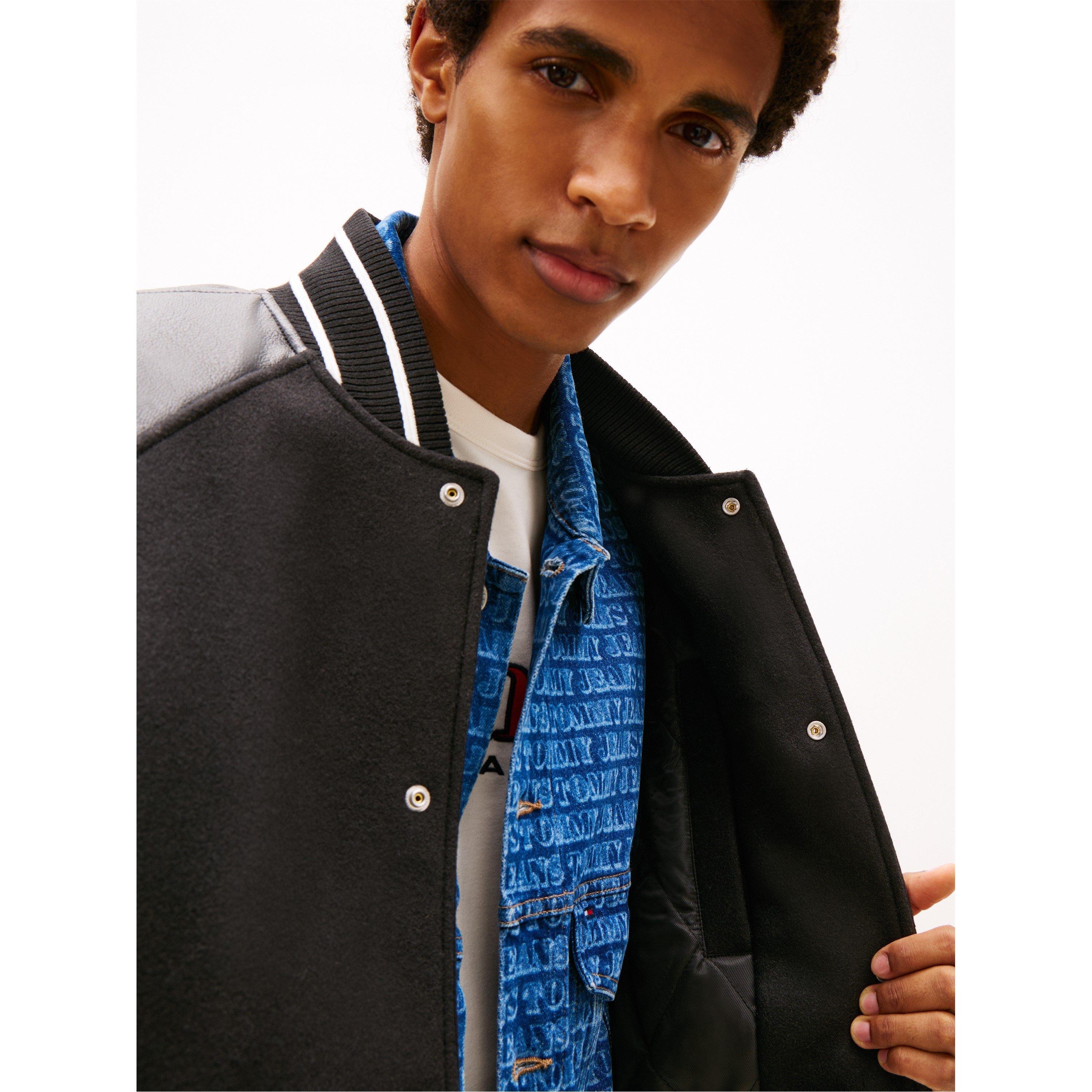 Black - Tommy Jeans - TJ Flag Varsity Jckt Sn61 - 4