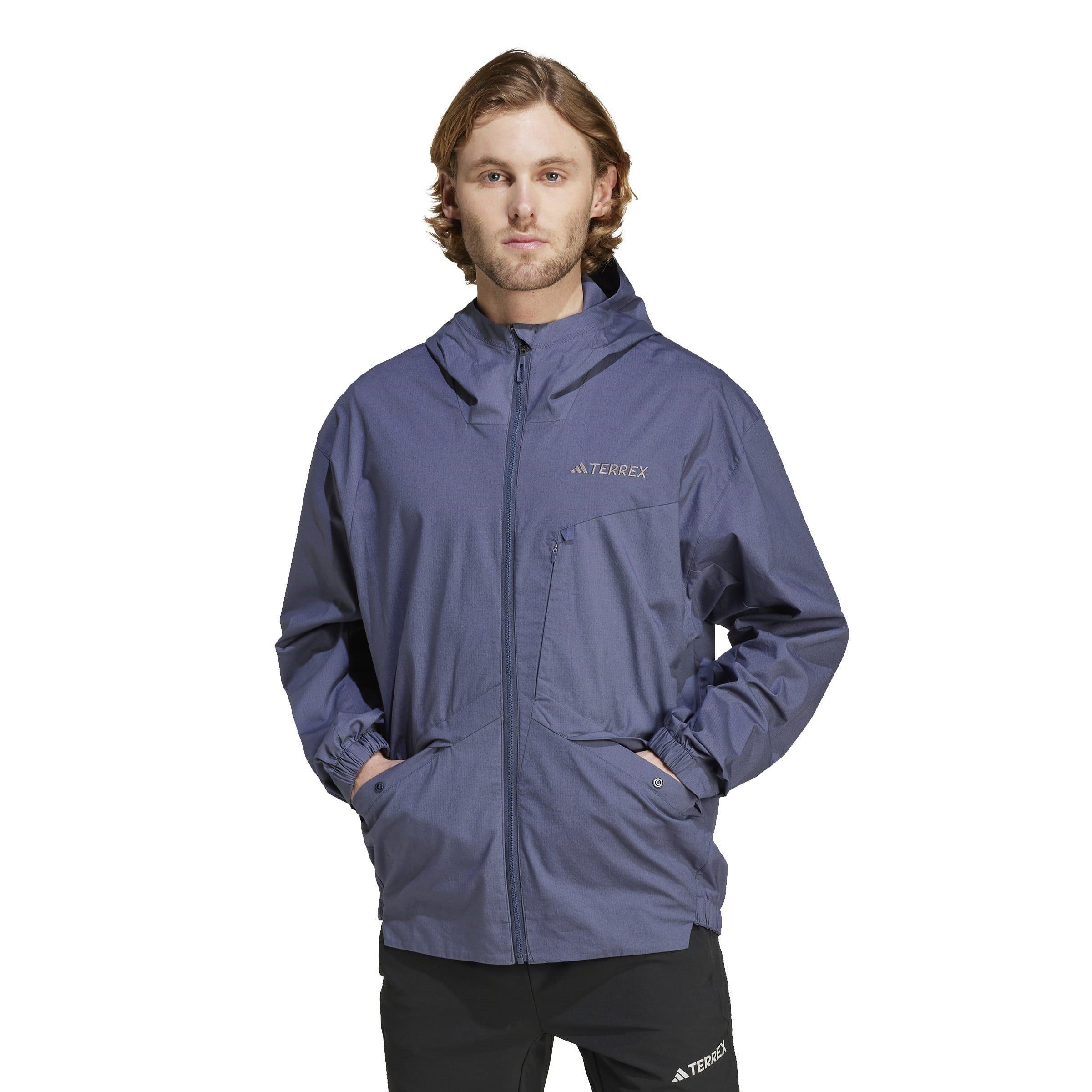 Azul marino sombra - adidas - Terrex Xploric Wind Jacket Mens - 2