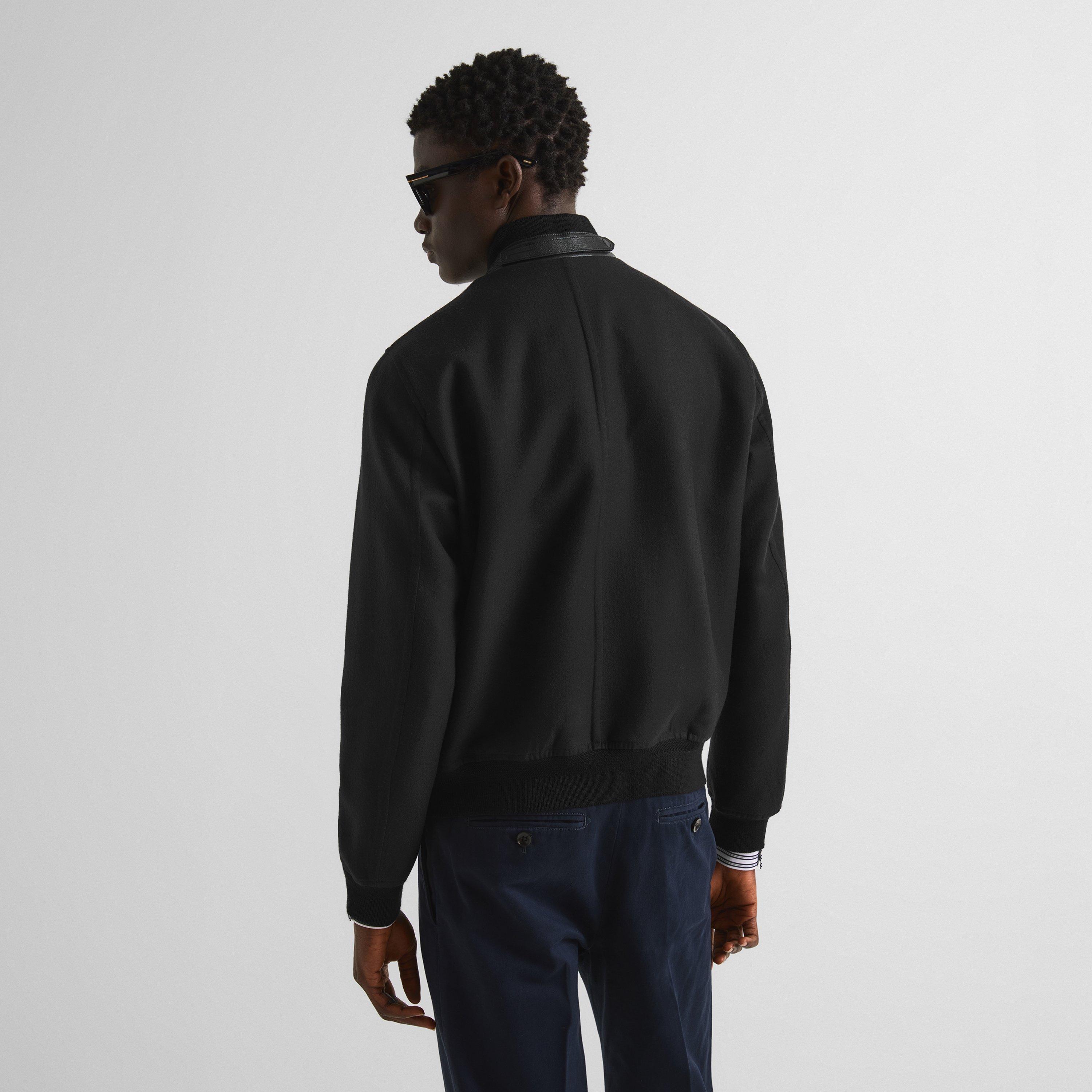 Black - Tom Ford - Men's Wool Bomber Jacket - 4
