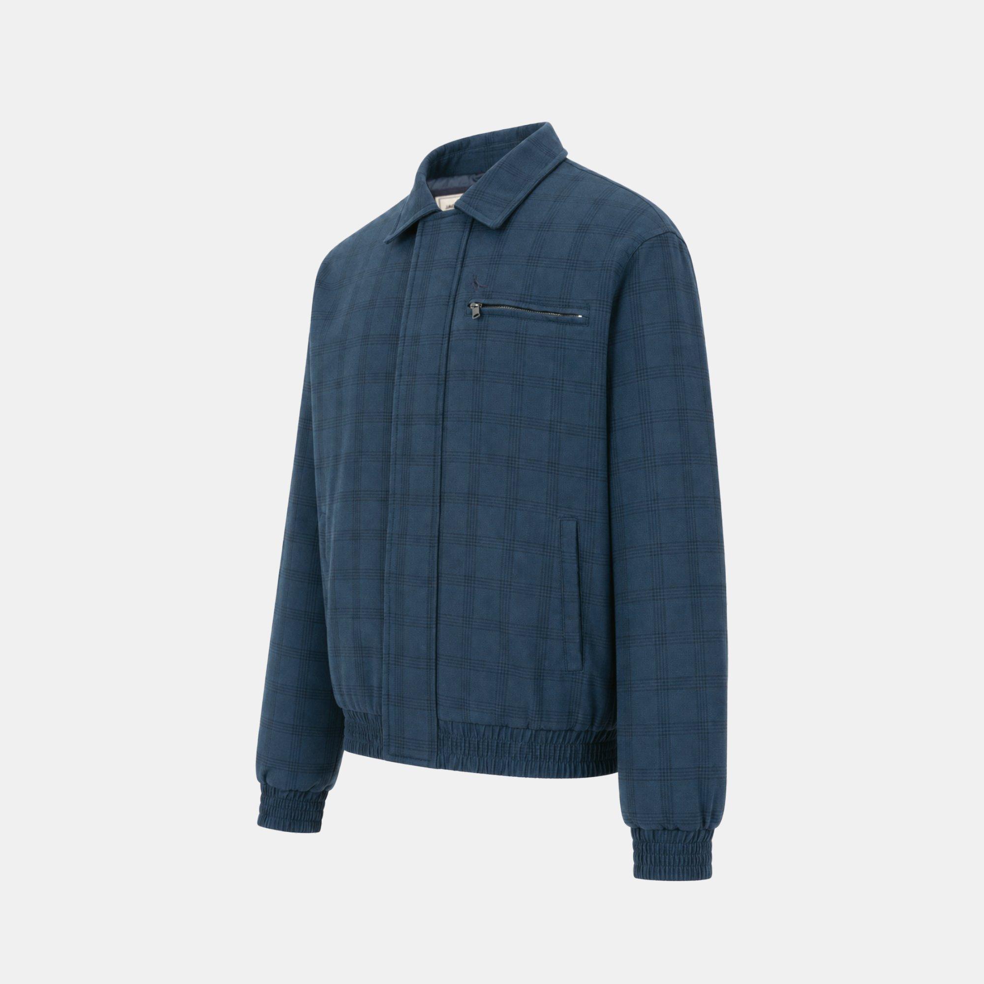 Navy Check - Jack Wills - JW WshdChk Bomber Sn64 - 3