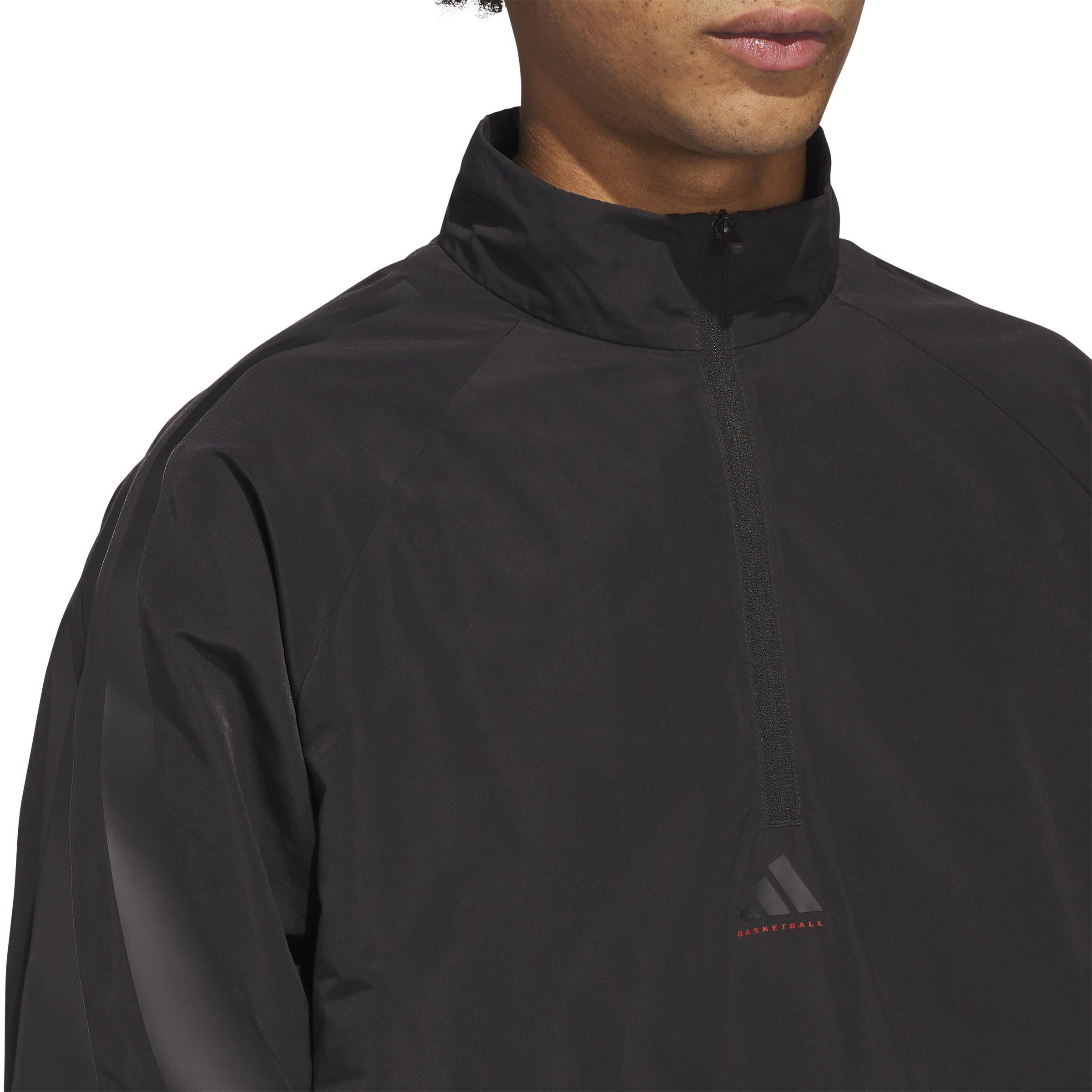 Nero - adidas - Basketball Half Zip Long Sleeve Windbreaker - 8