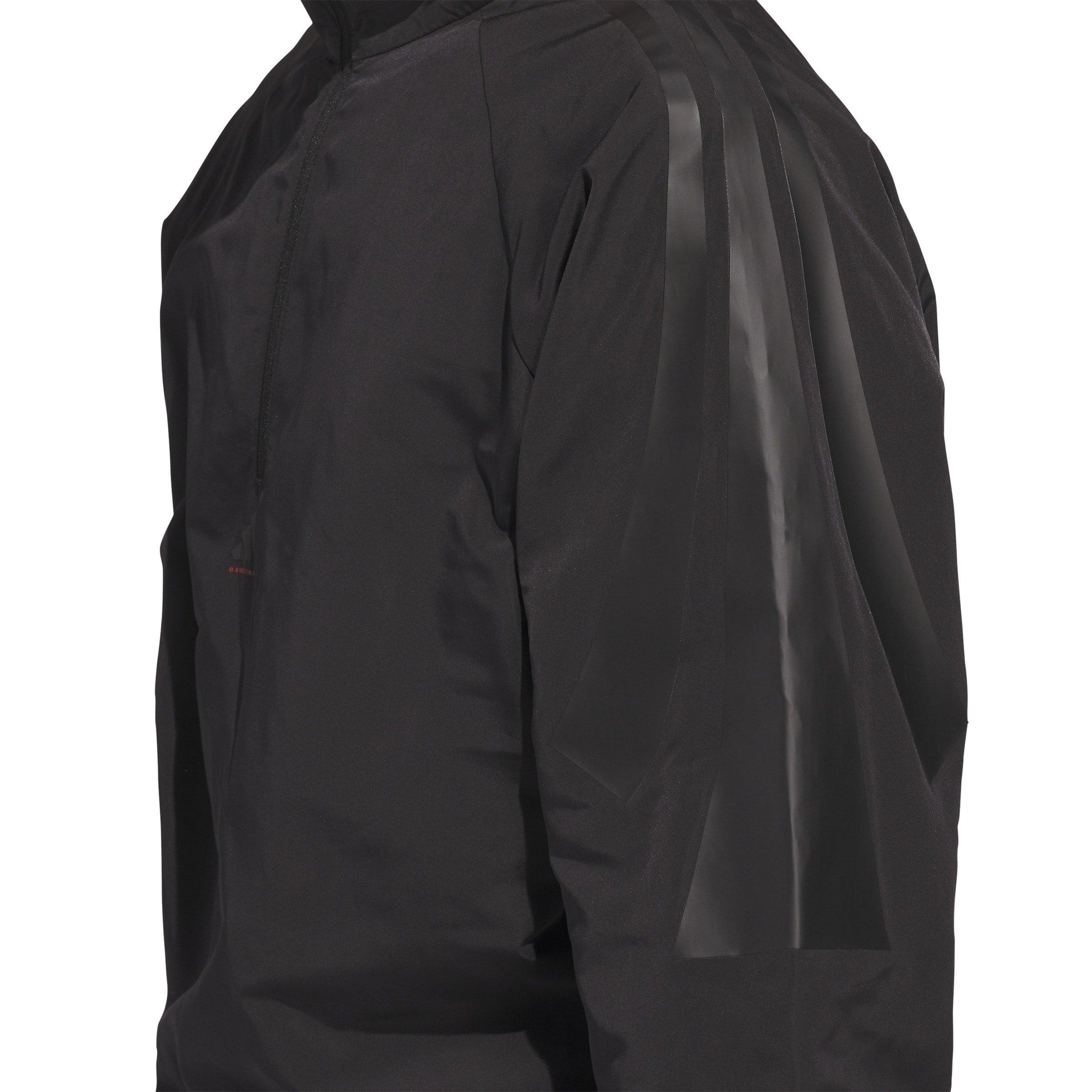 Nero - adidas - Basketball Half Zip Long Sleeve Windbreaker - 9