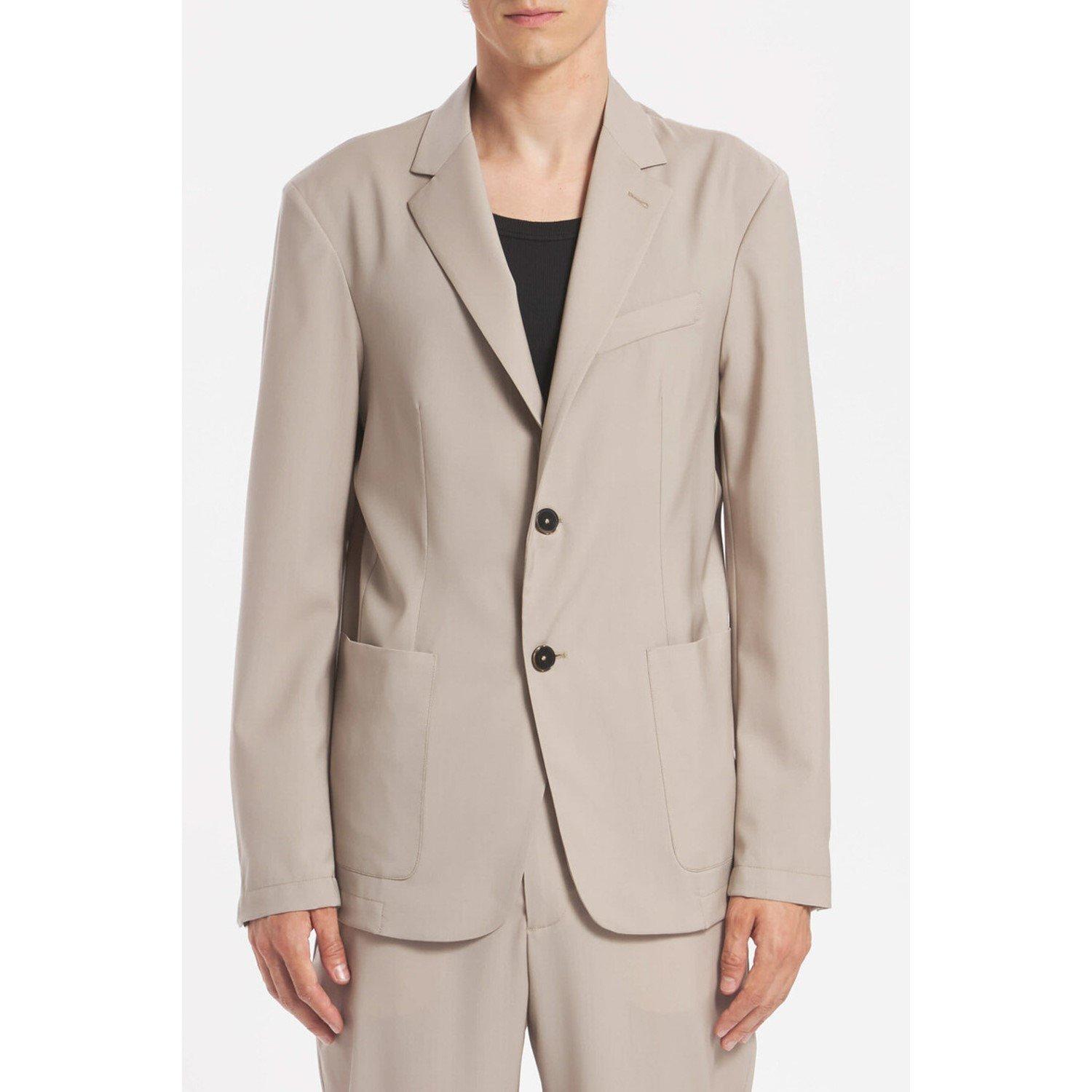 Barena Men's Borgo Virgin Wool Long Sleeve Blazer - Sasso 530 - XXXL (56)