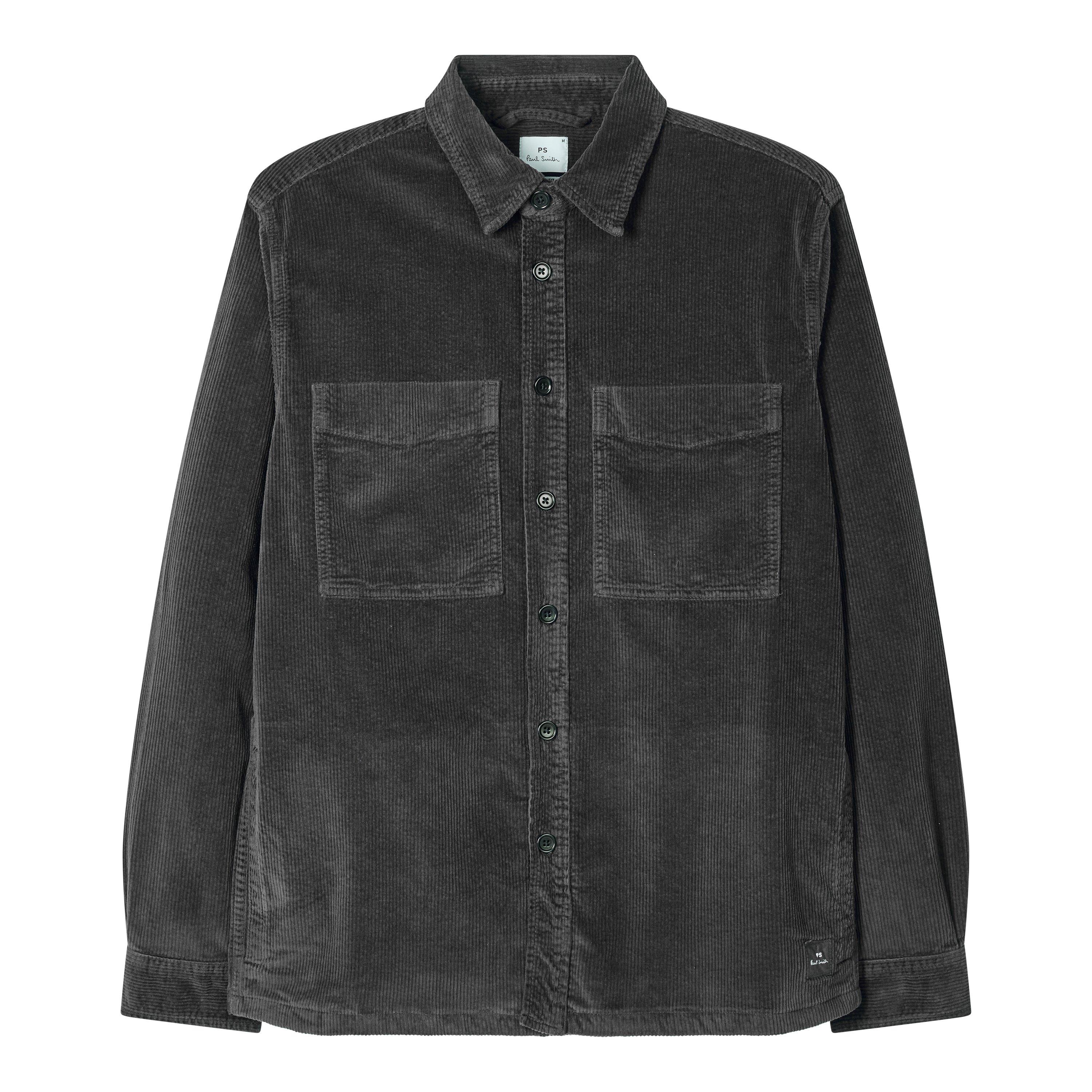 Ps Paul Smith Men's Cord Pocket Overshirt - Grey 76 - M