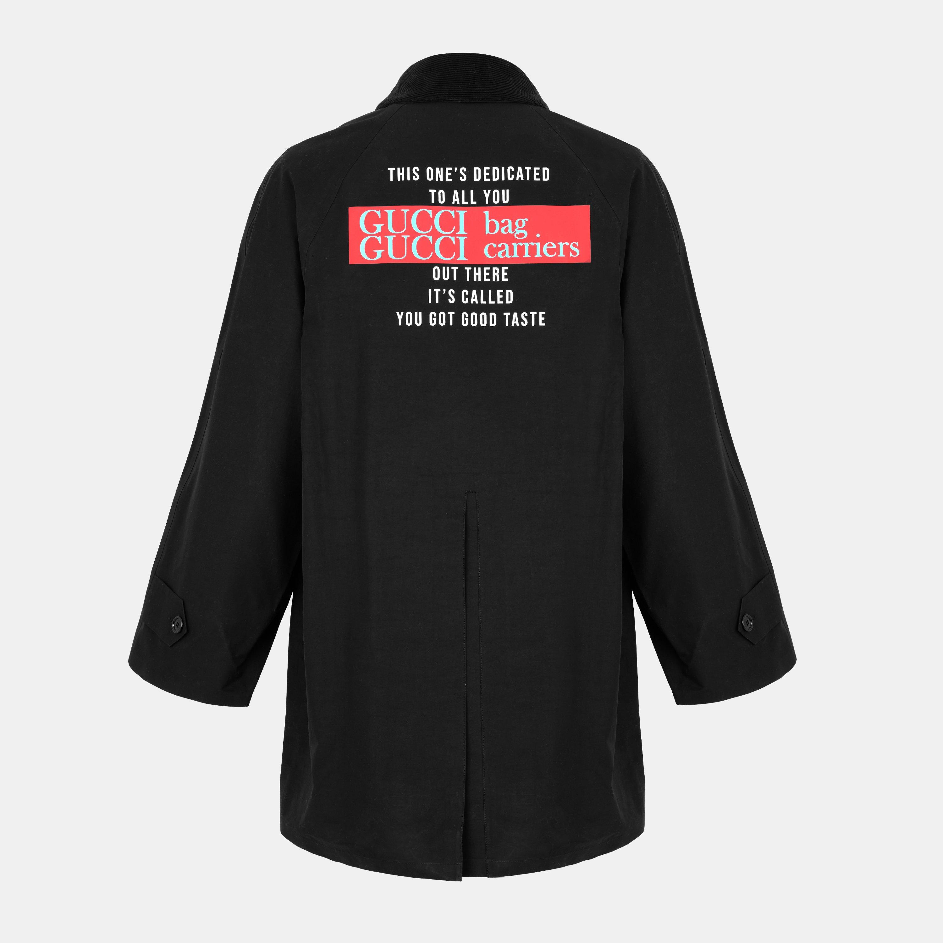 Black/Mix - Gucci - Men's Double-Breasted Water-Resistant Trench Coat - 2