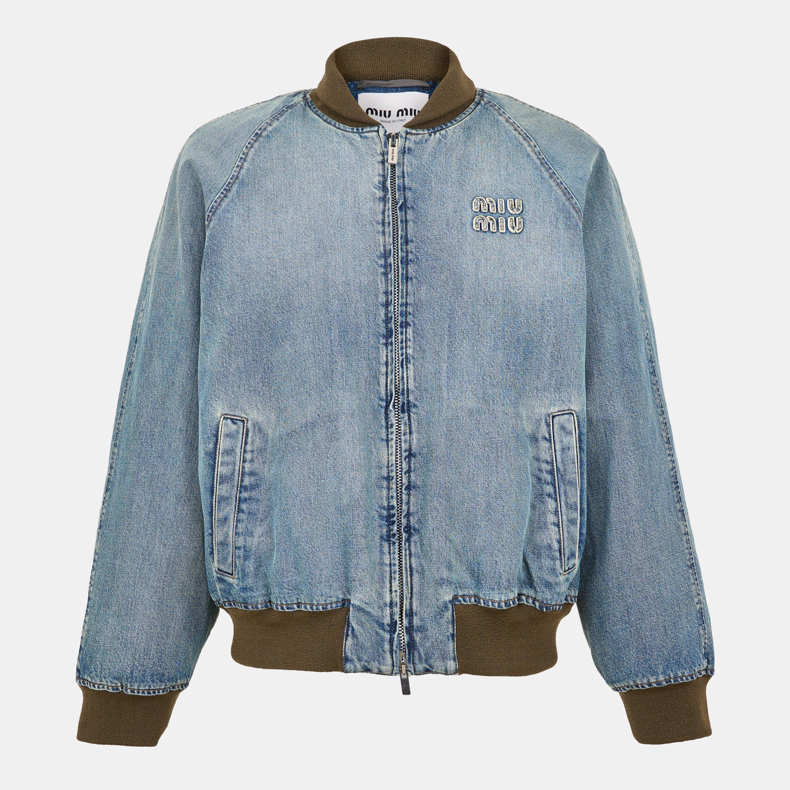 Miu Miu Mens Denim Blouson Jacket