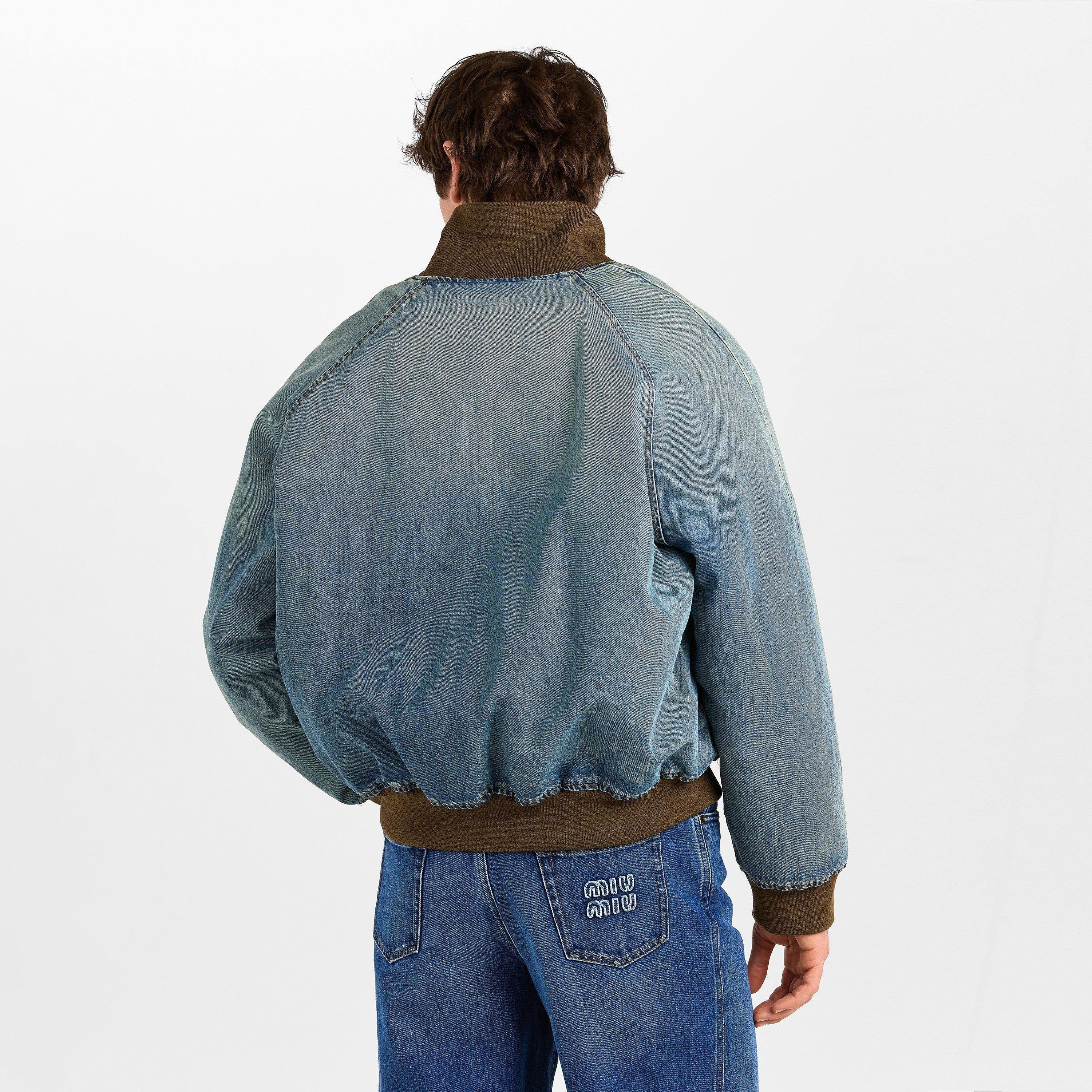 Bleu - Miu Miu - Mens Denim Blouson Jacket - 4