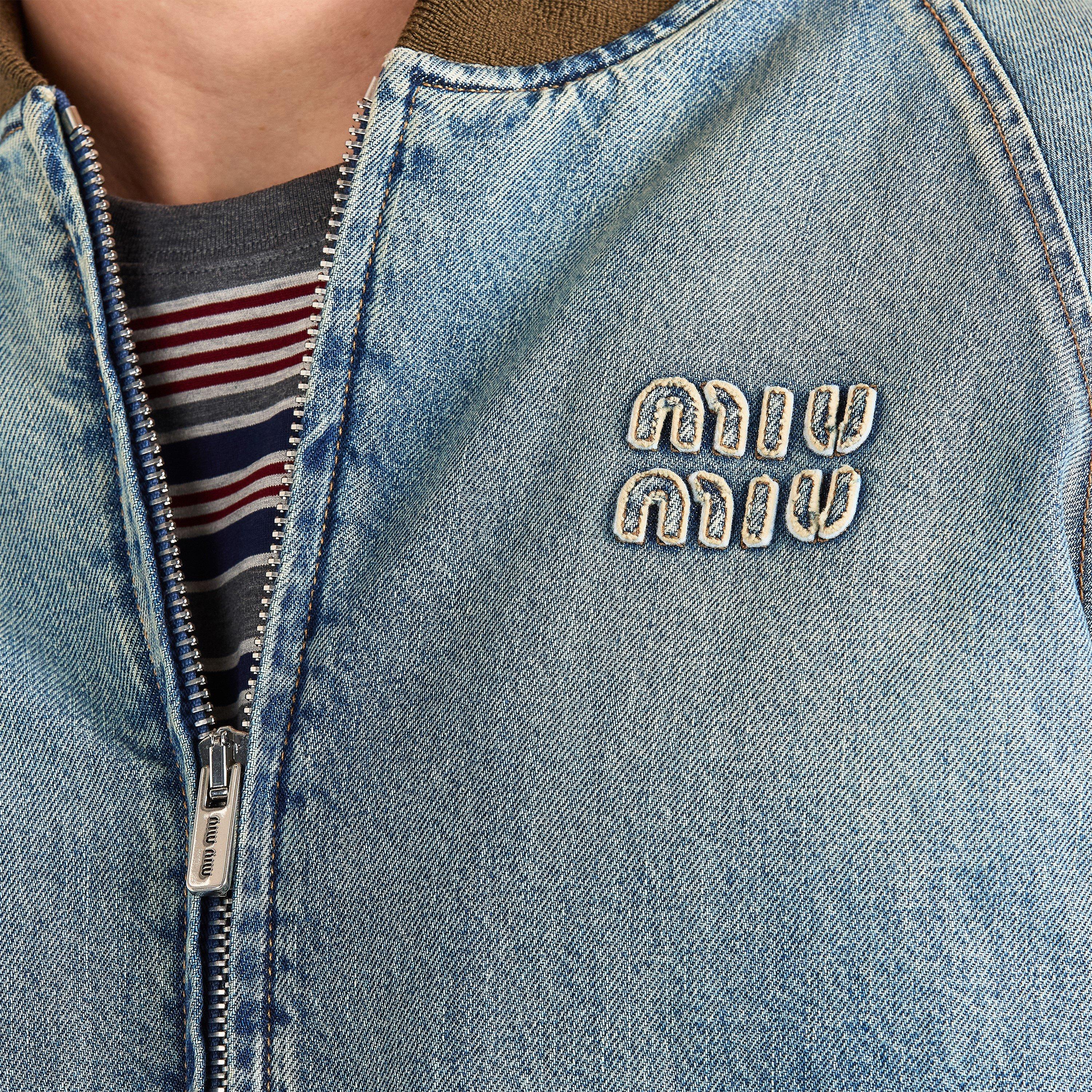 Bleu - Miu Miu - Mens Denim Blouson Jacket - 5