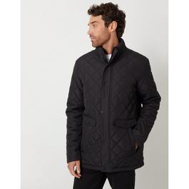 Threadbare Funnel Neck Diamond Quilted Jacket