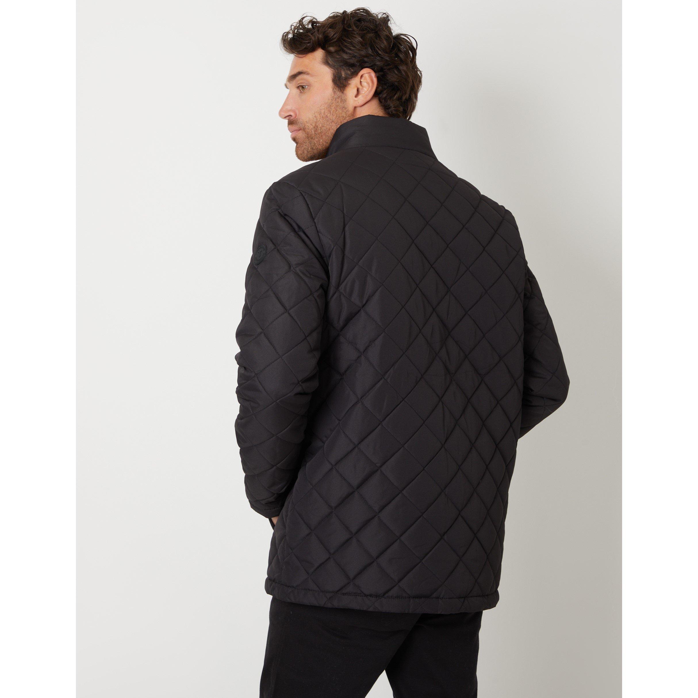 Sort - Threadbare - Funnel Neck Diamond Quilted Jacket - 3