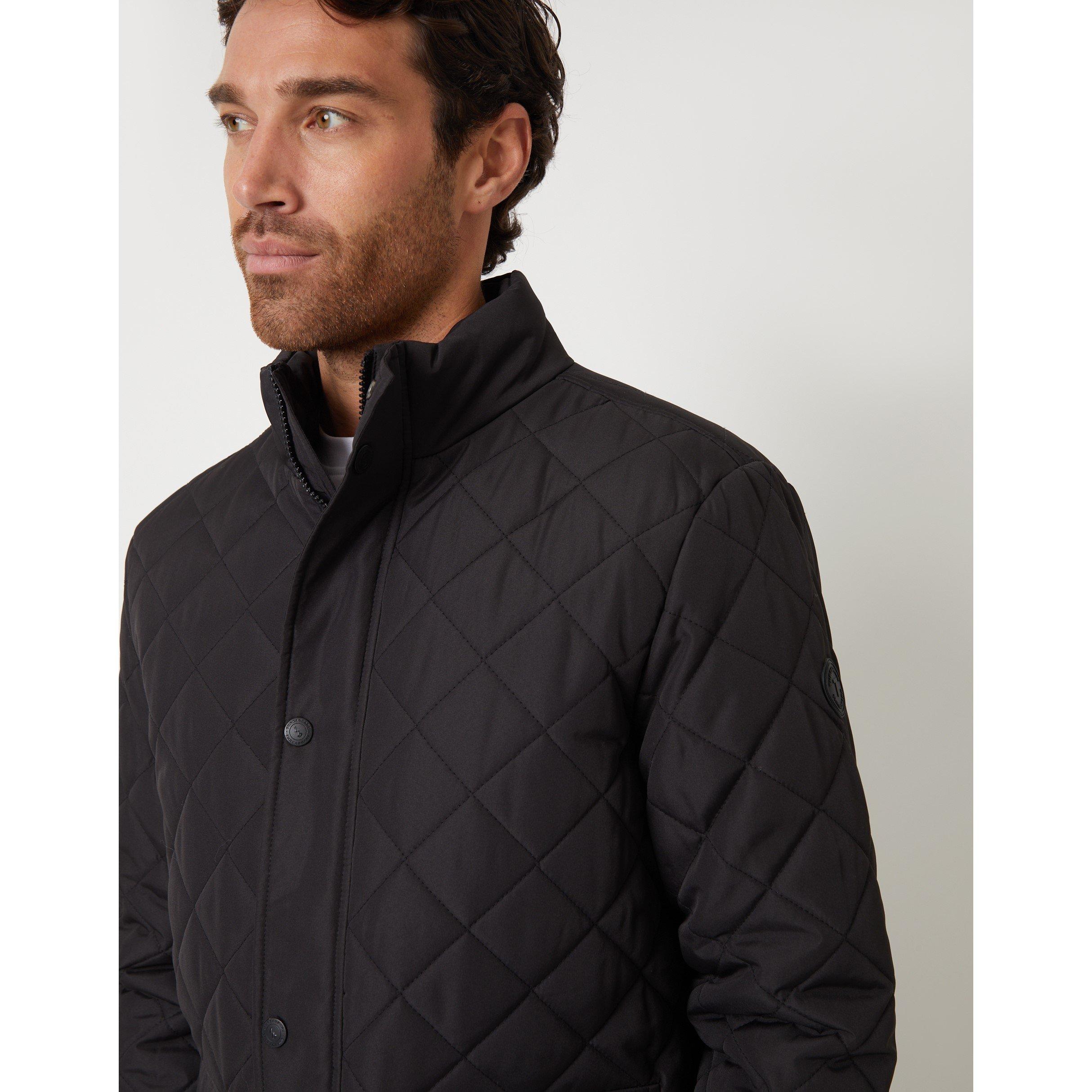 Sort - Threadbare - Funnel Neck Diamond Quilted Jacket - 4