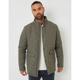 Threadbare TB Funnel Neck Diamond Quilted Jacket