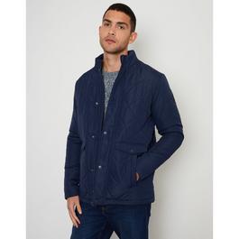 Threadbare TB Funnel Neck Diamond Quilted Jacket