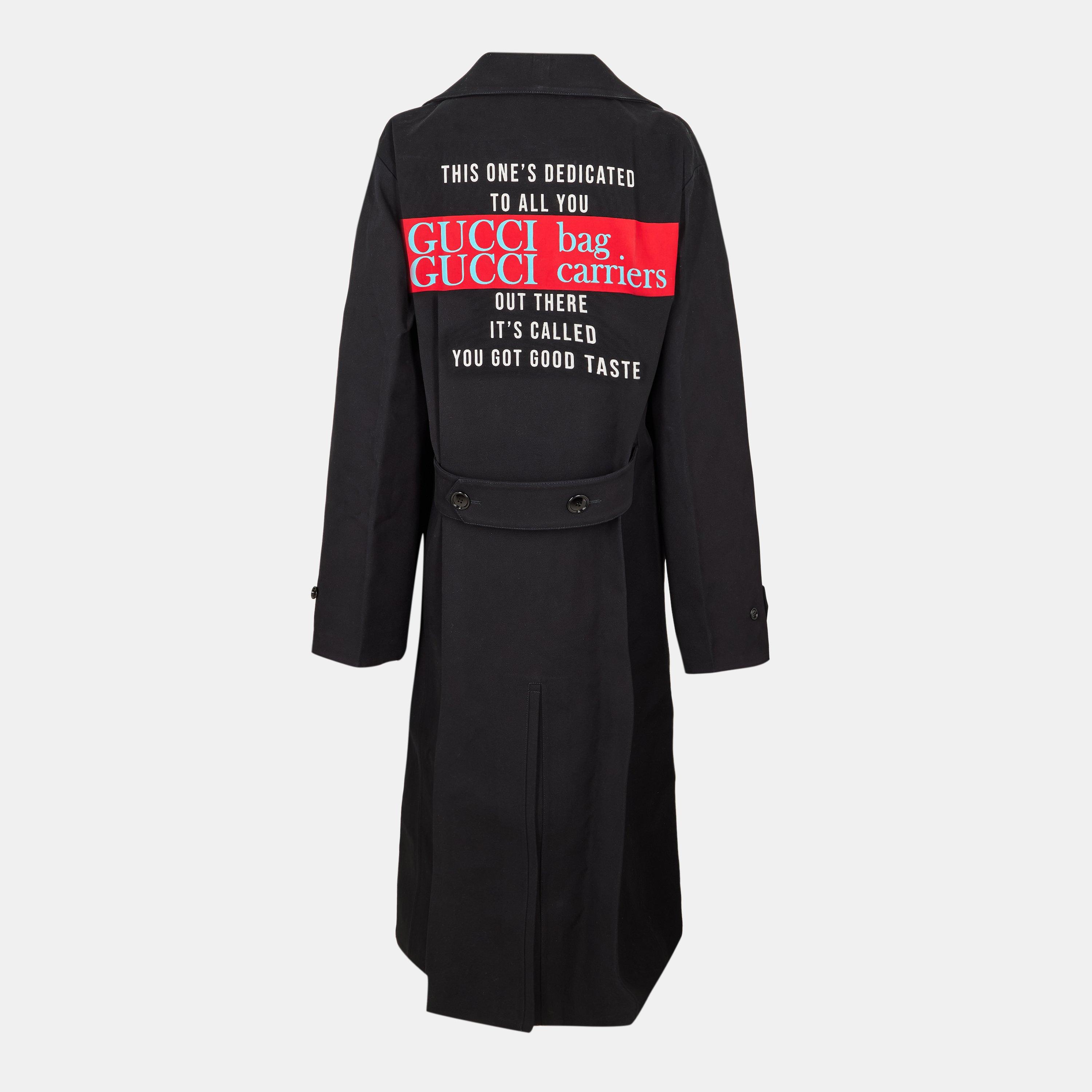 Black/Mix - Gucci - Men's Water-Resistant Double-Breasted Trench Coat - 2